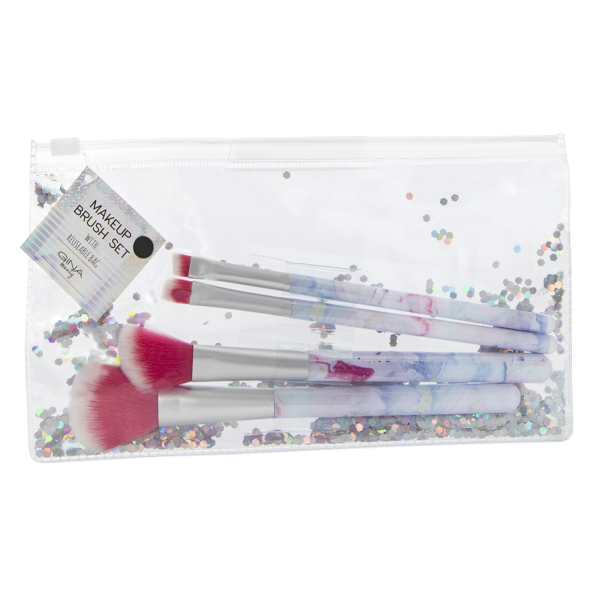 4-Piece Makeup Brush Set & Pouch