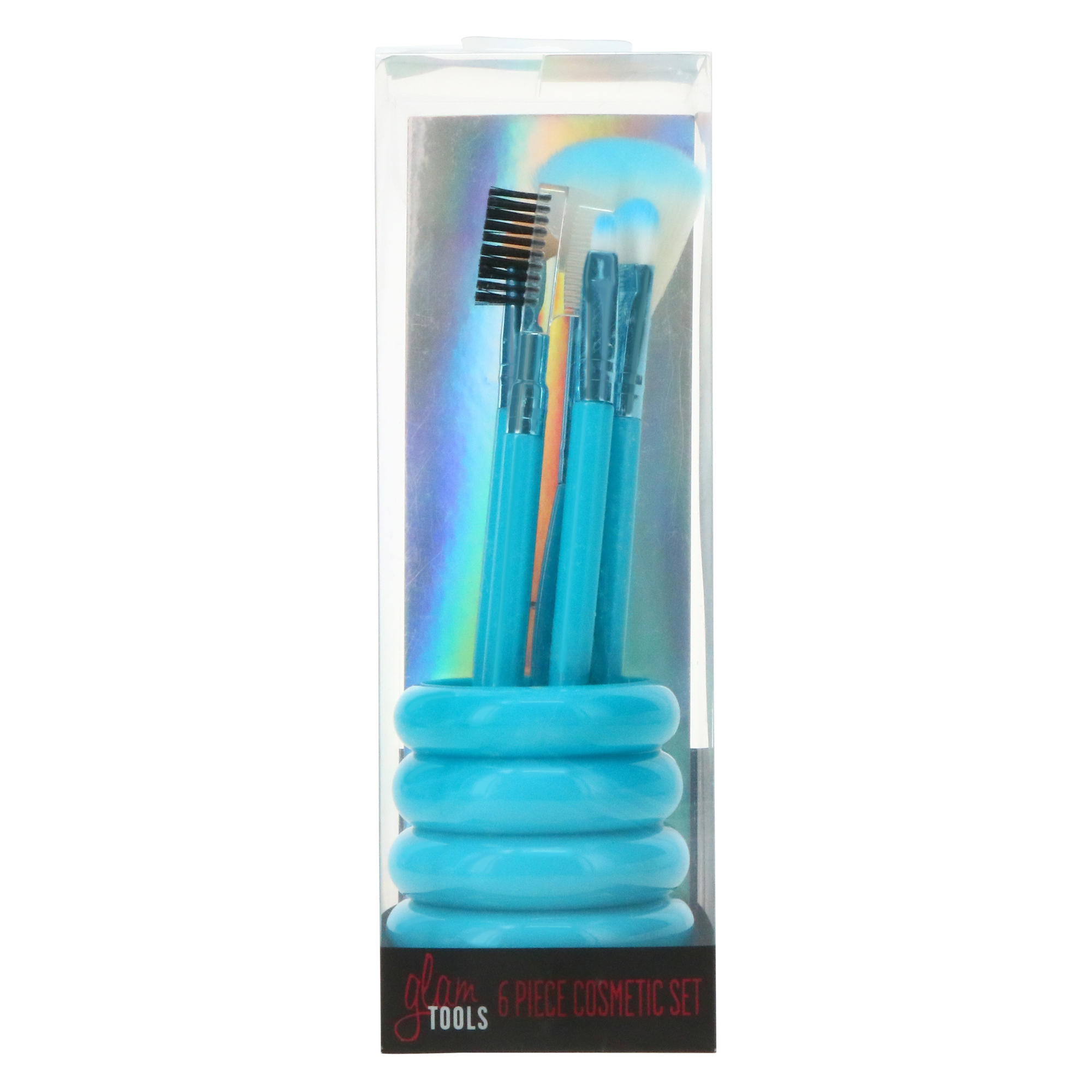 Makeup Brushes & Holder 6-Piece Set
