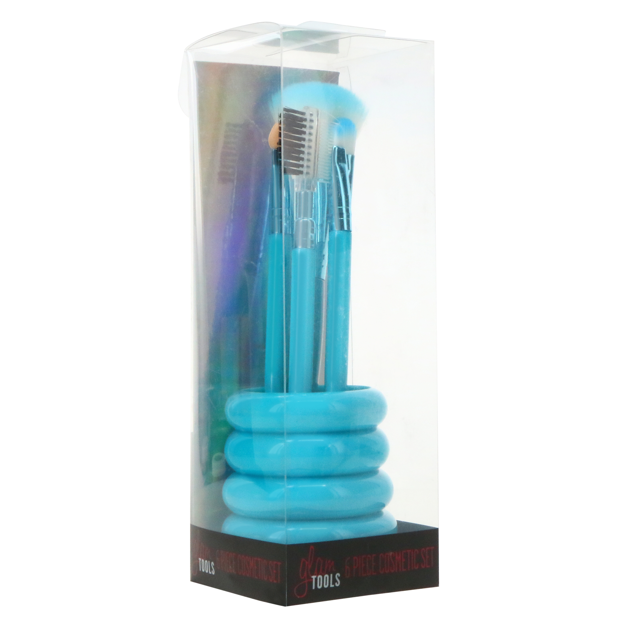 Makeup Brushes & Holder 6-Piece Set
