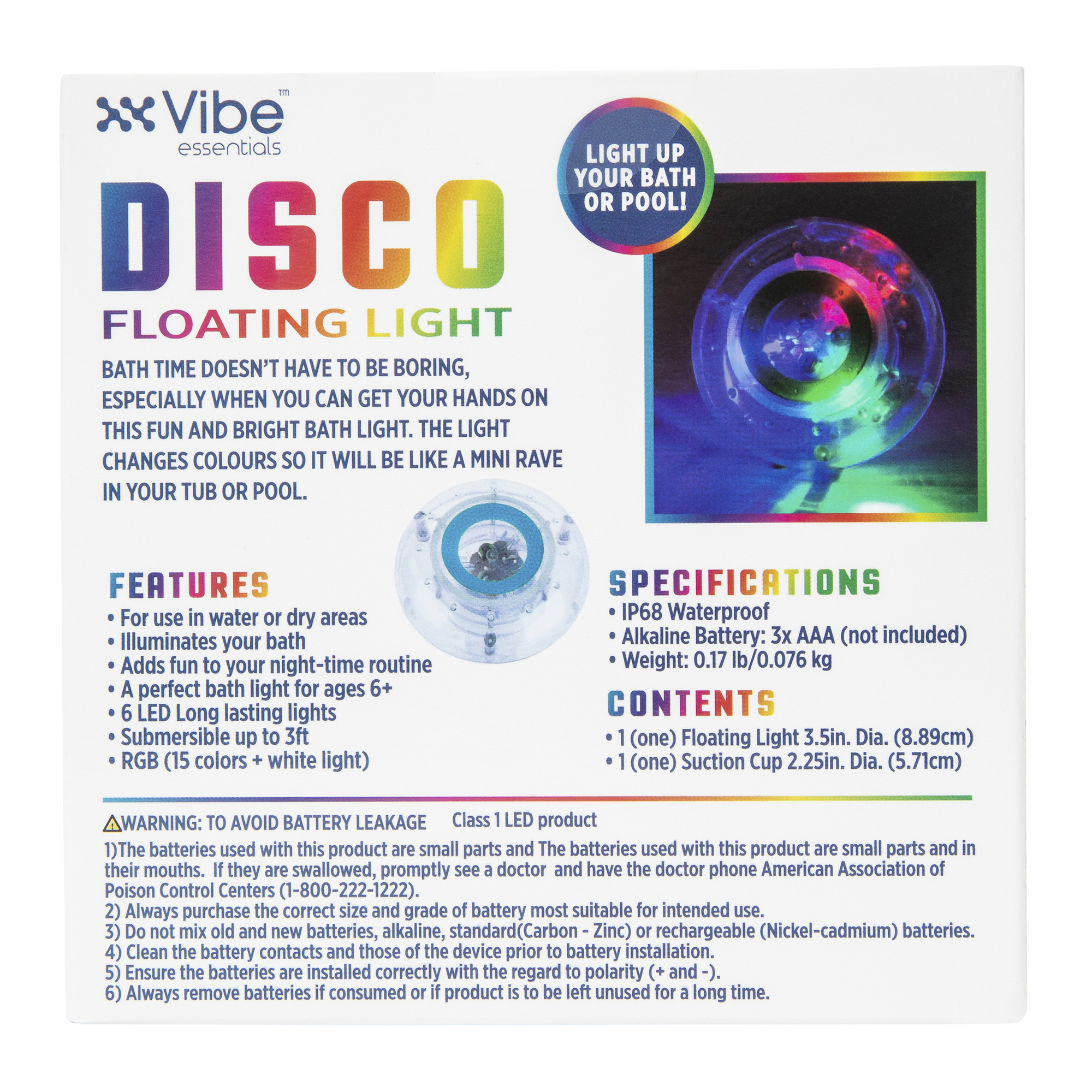 Waterproof Disco Floating Light