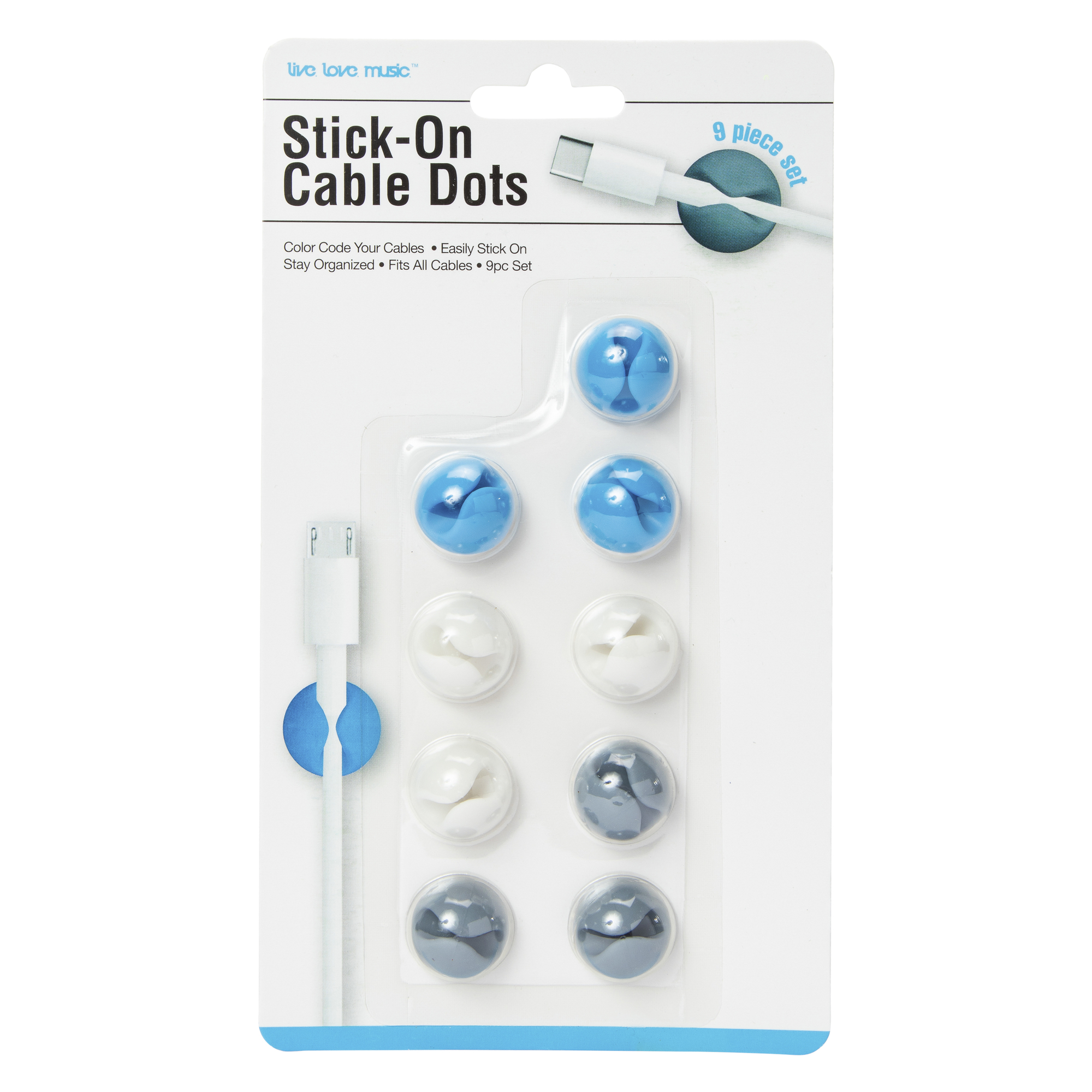 Flower Stick-On Cable Organizers 4-Count