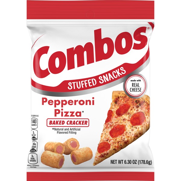 Combos® Pepperoni Pizza Baked Cracker Stuffed Snacks 6.3oz