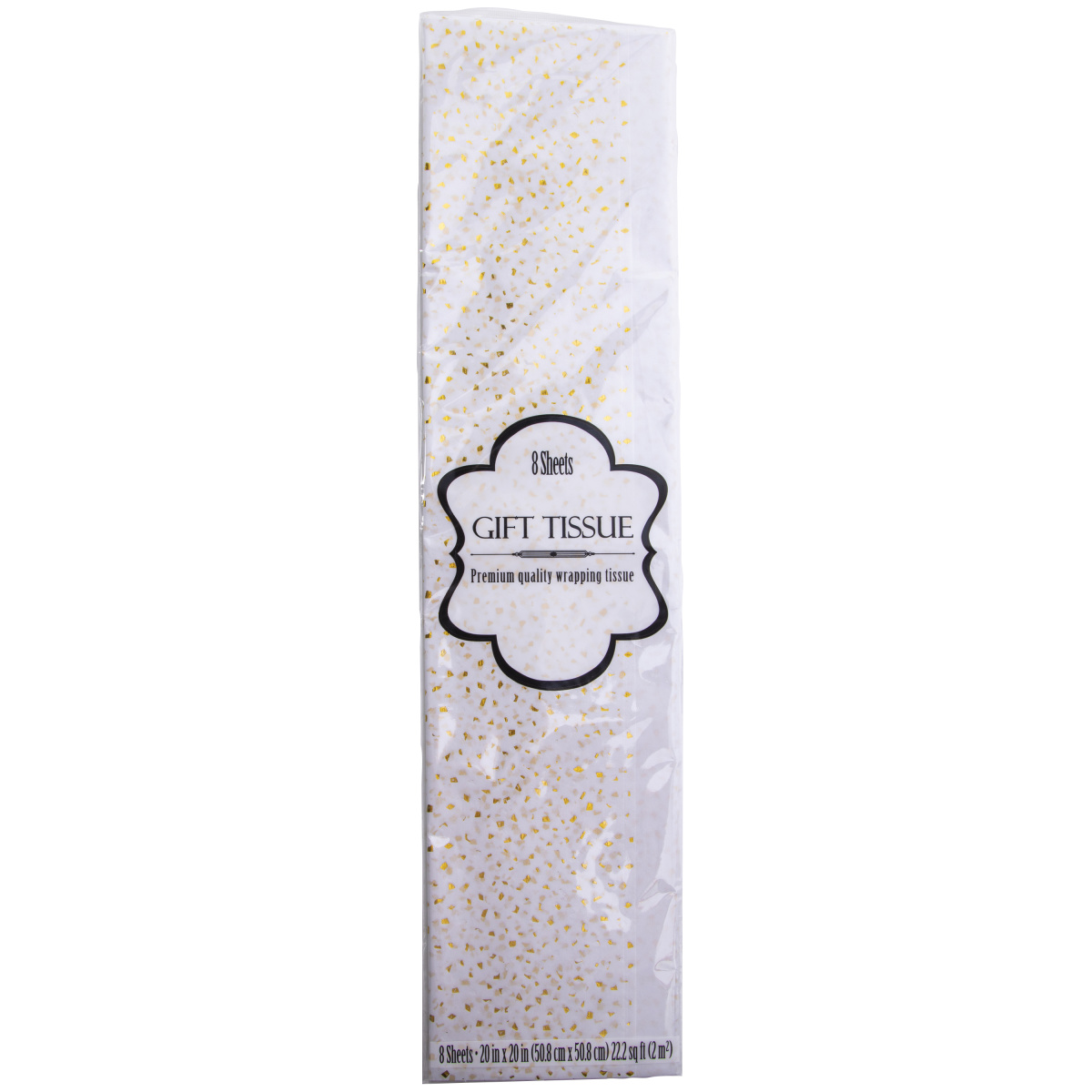 8-Count Gold Speck Tissue Paper