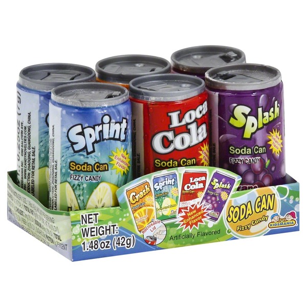 Soda Can Fizzy Candy 1.48oz 1-Count (Styles May Vary)