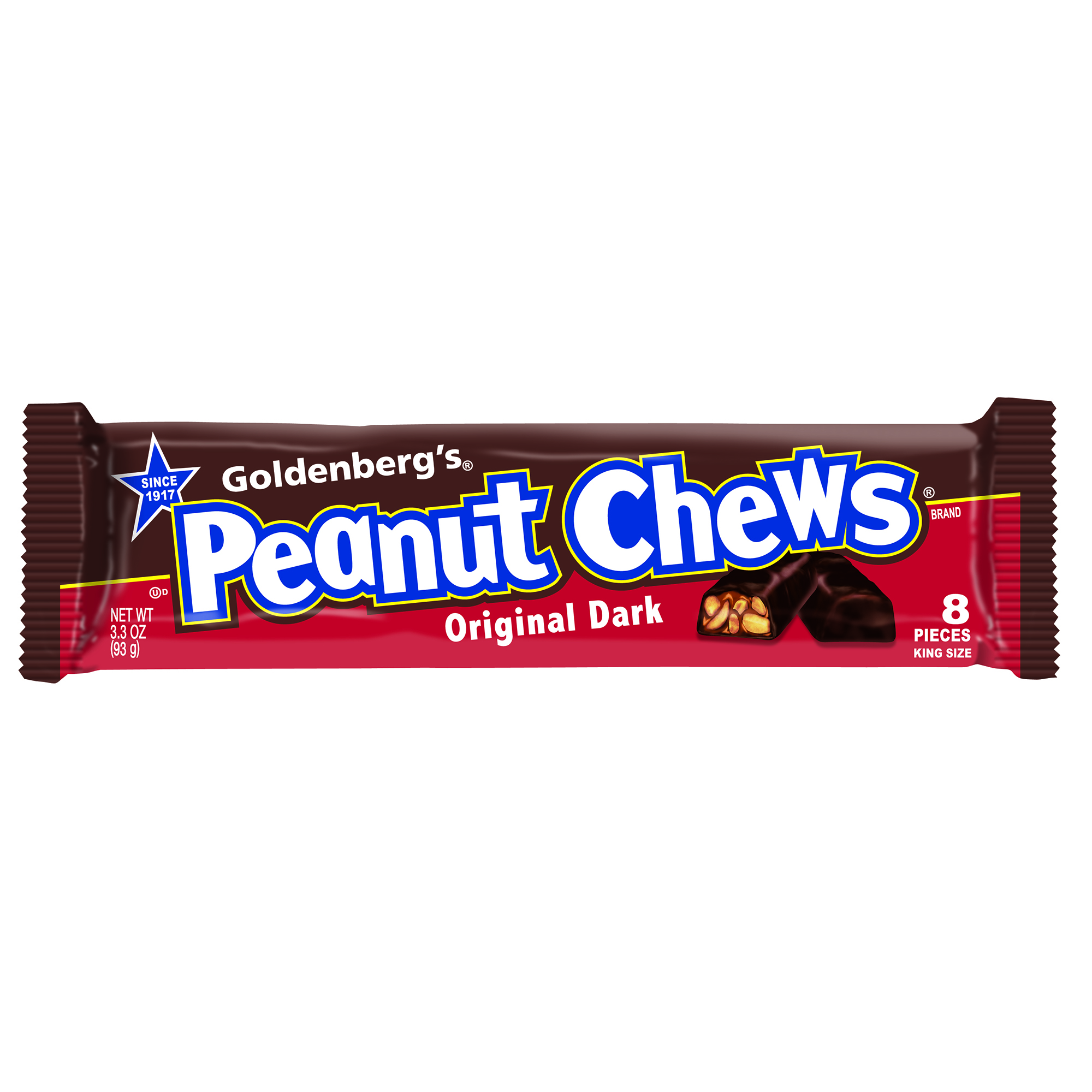 Goldenberg's® Original Dark Peanut Chews® King Size Candy Bar 3.3oz