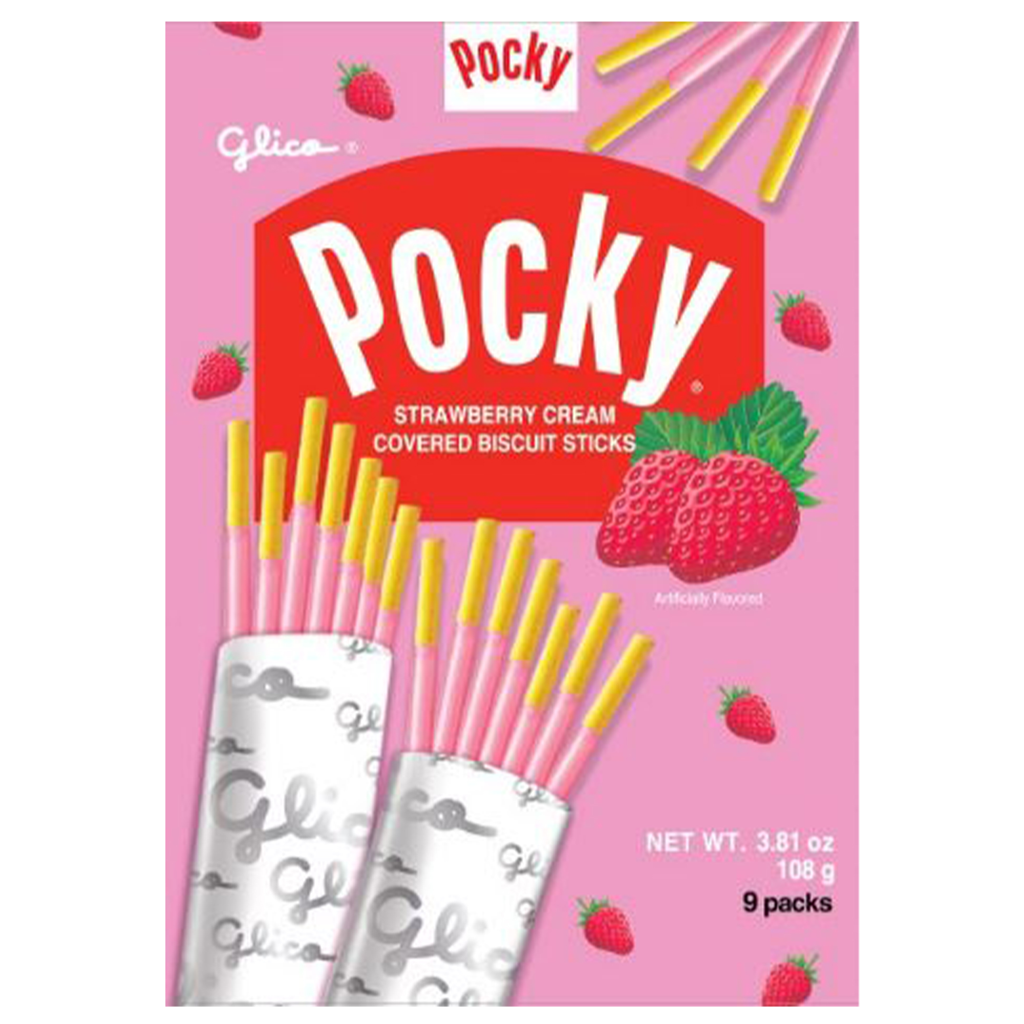 Pocky® Strawberry Cream Biscuit Sticks 9-Pack