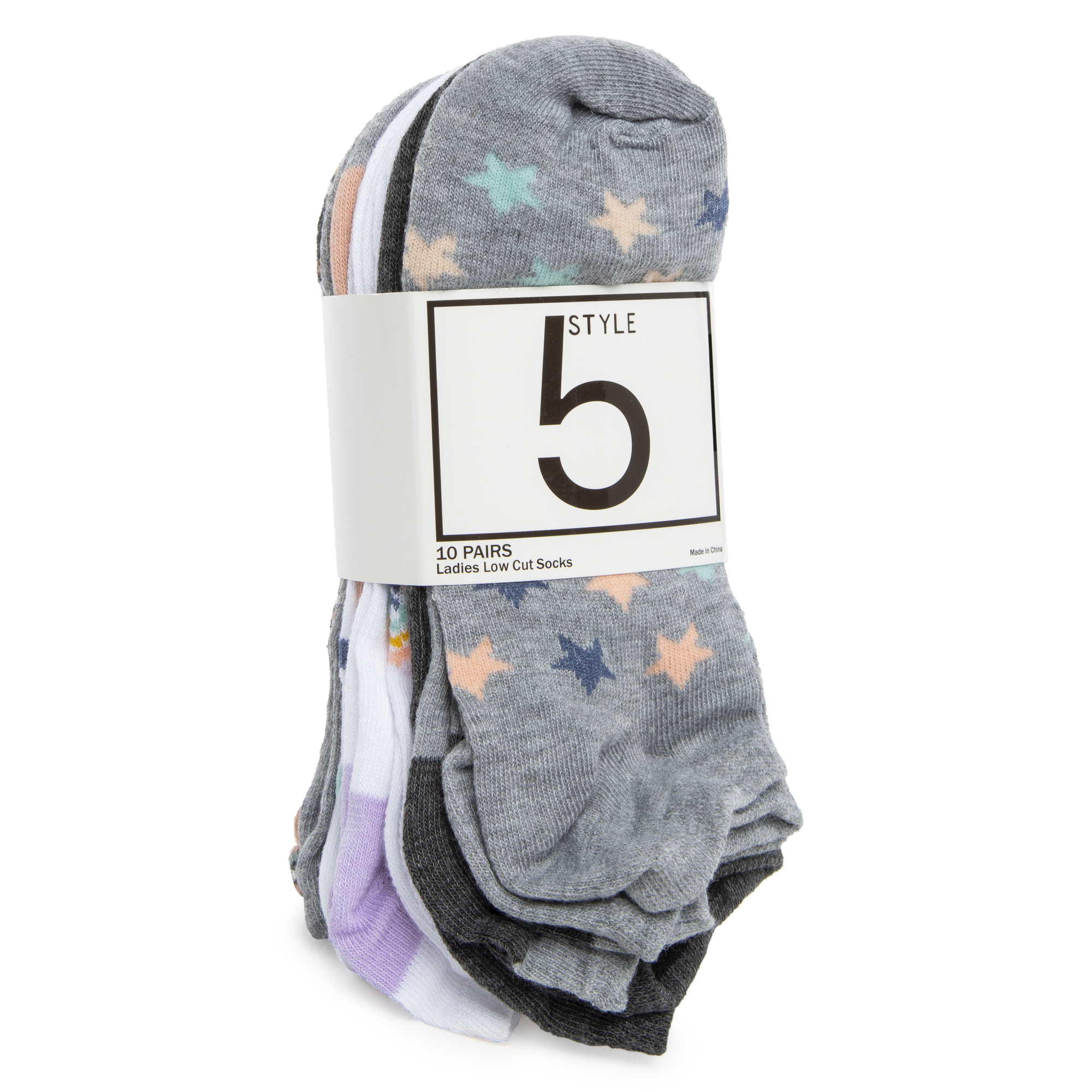 Low-Cut Ankle Socks 10-Pack - Multicolor Stars & Stripes