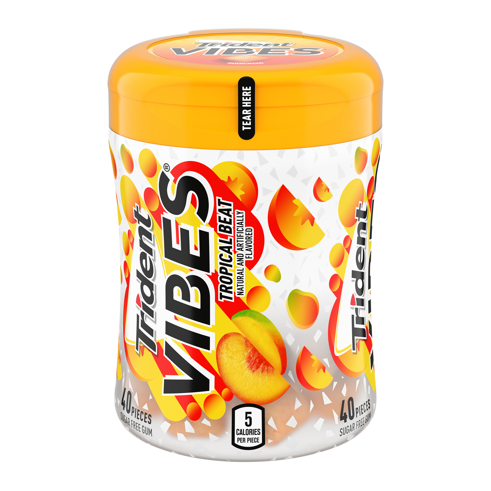 Trident Vibes® Tropical Beat Sugar-Free Gum - 40 Pieces