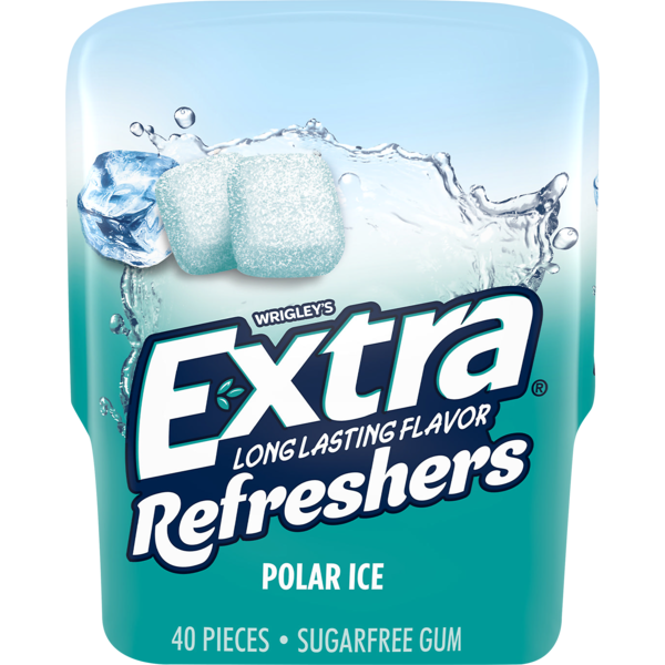 Extra® Refreshers Polar Ice Sugarfree Gum - 40 Pieces