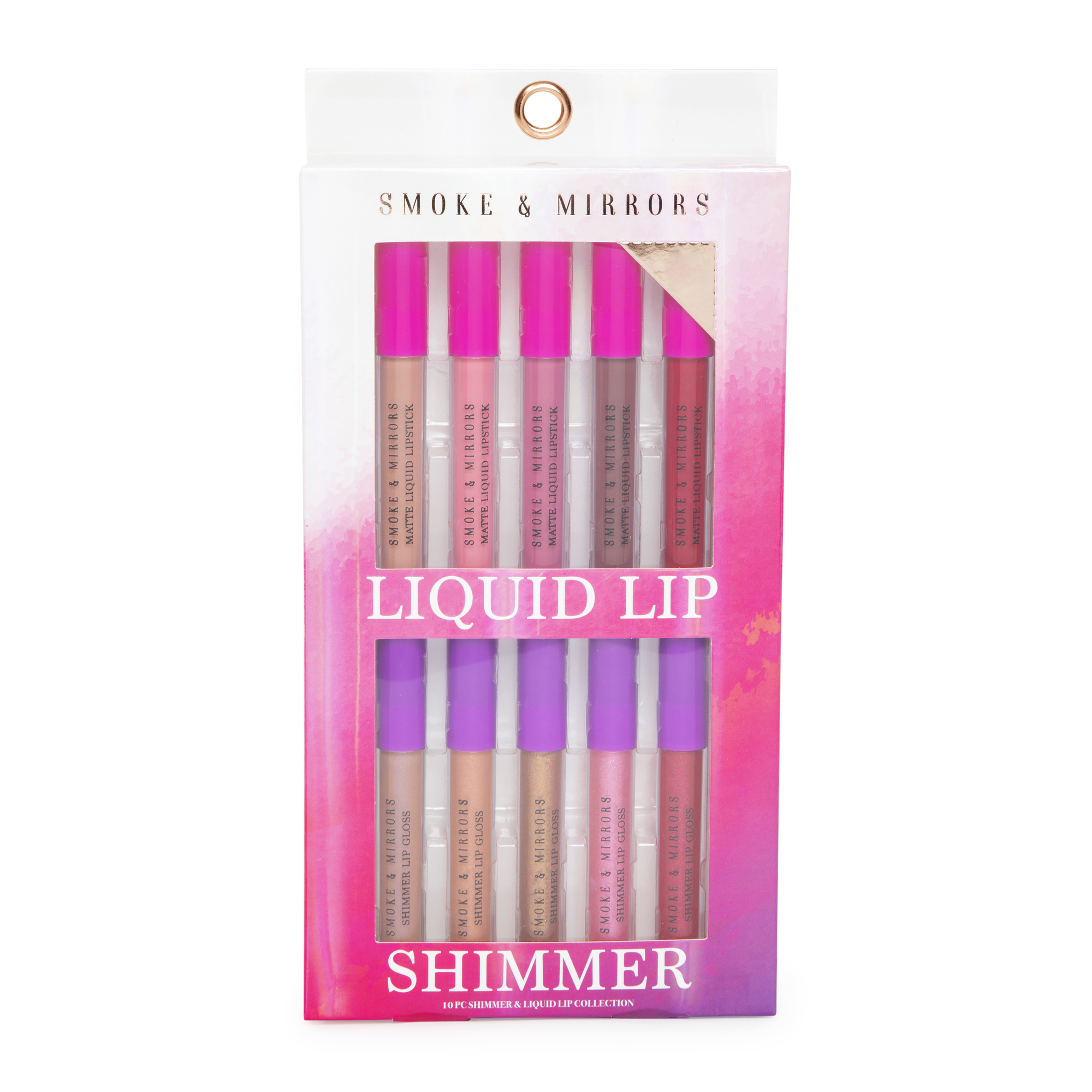 Smoke & Mirrors 10-Piece Liquid Lip Shimmer Collection