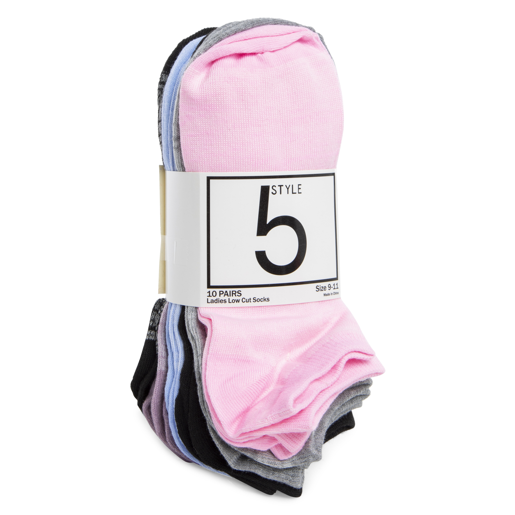 Low-Cut Ankle Socks 10-Pack - Assorted Colors