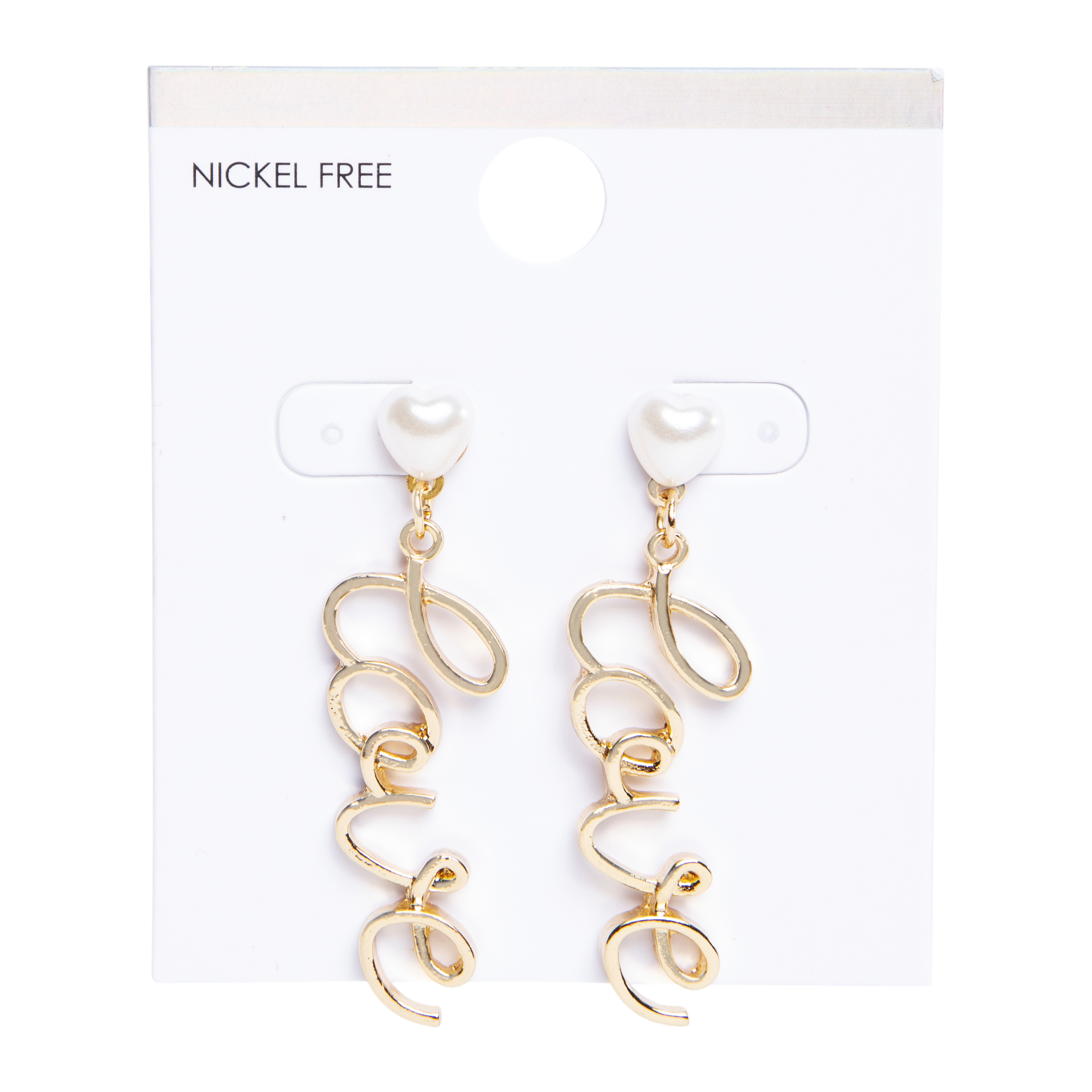 Pearl Love Drop Earrings