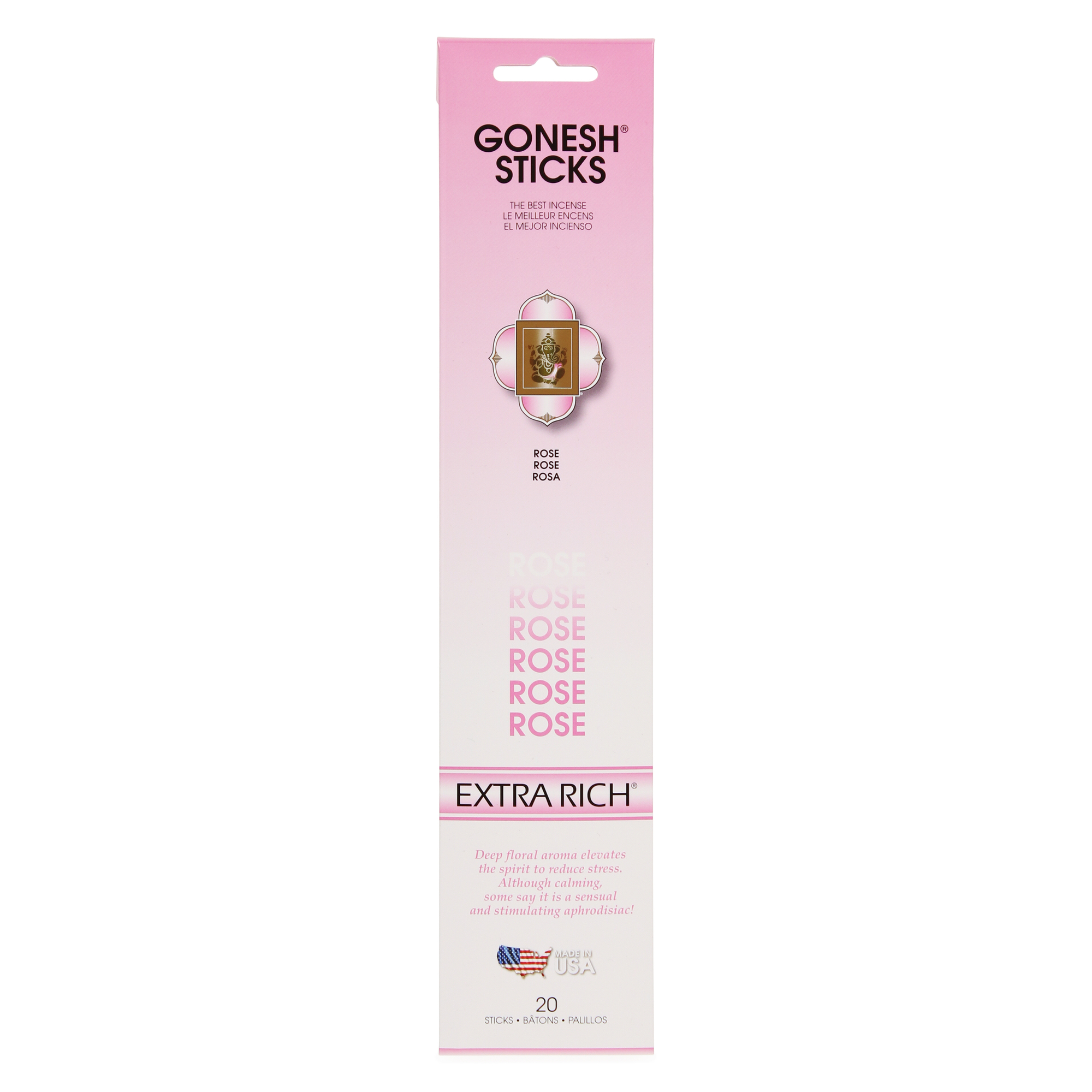 Gonesh® Rose incense Sticks 20-Pack