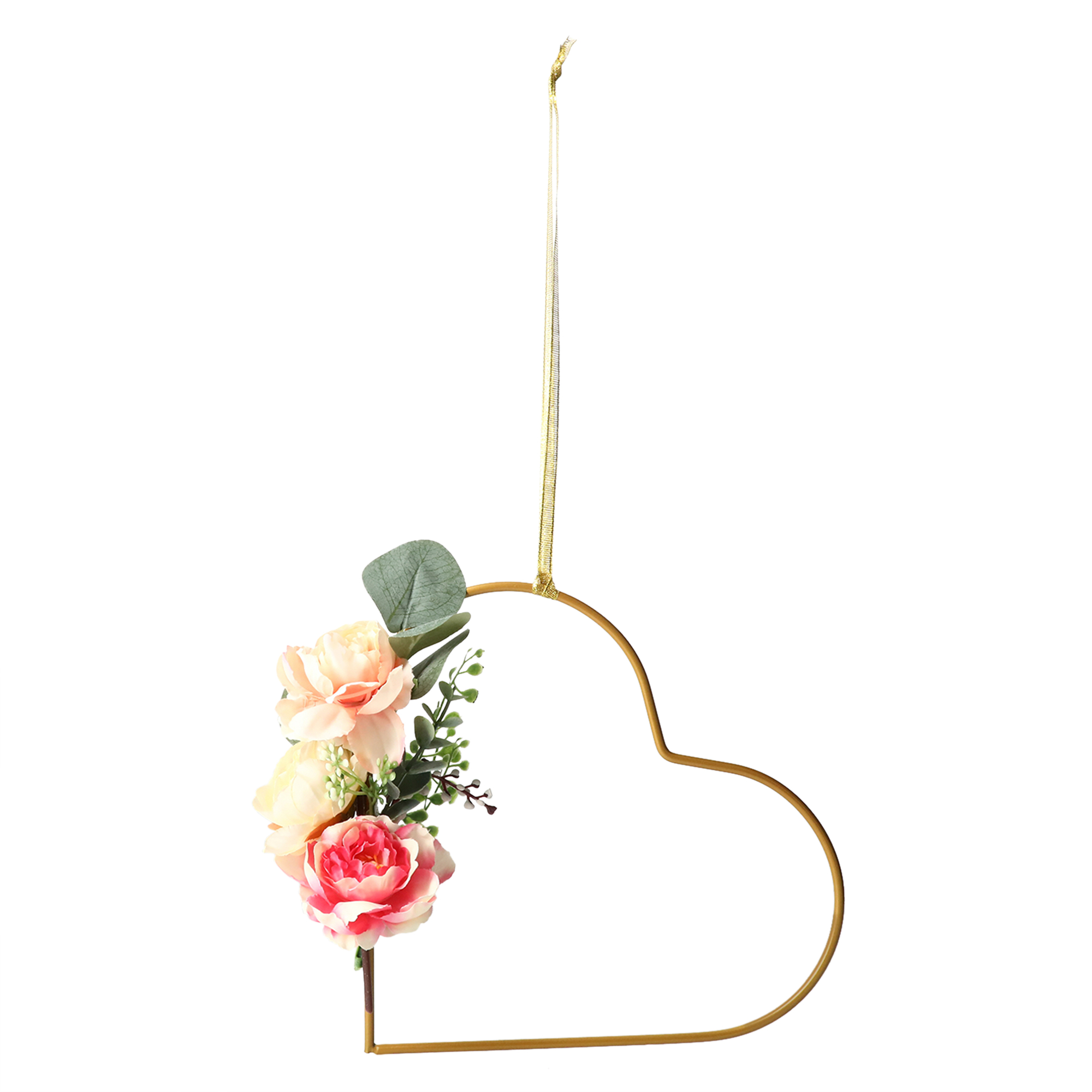 Floral Heart Wreath Wall Art 10in