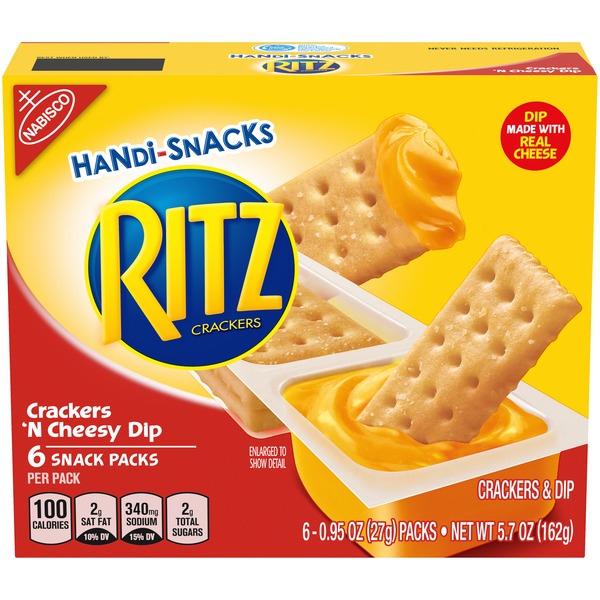 Ritz® Crackers 'N Cheesy Dip Handi-Snacks 6-Pack