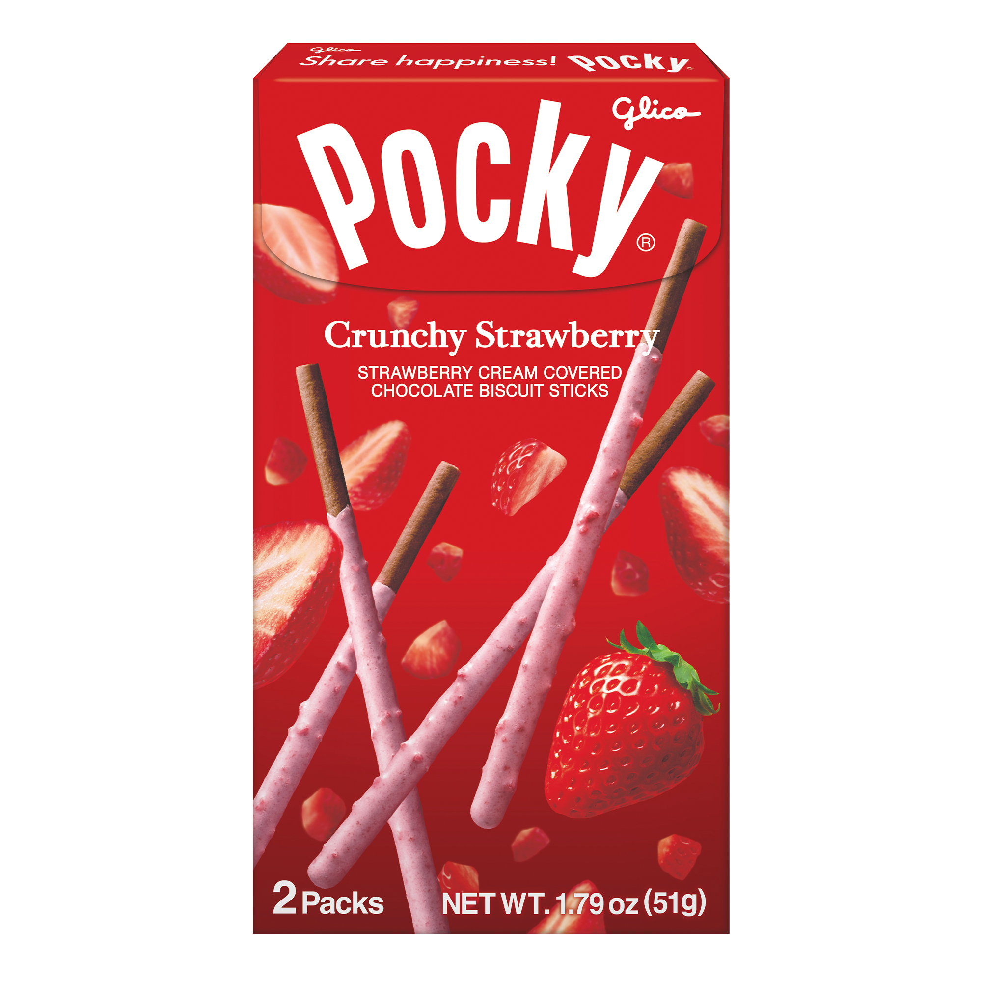 Pocky® Crunchy Strawberry Biscuit Sticks 2-Pack