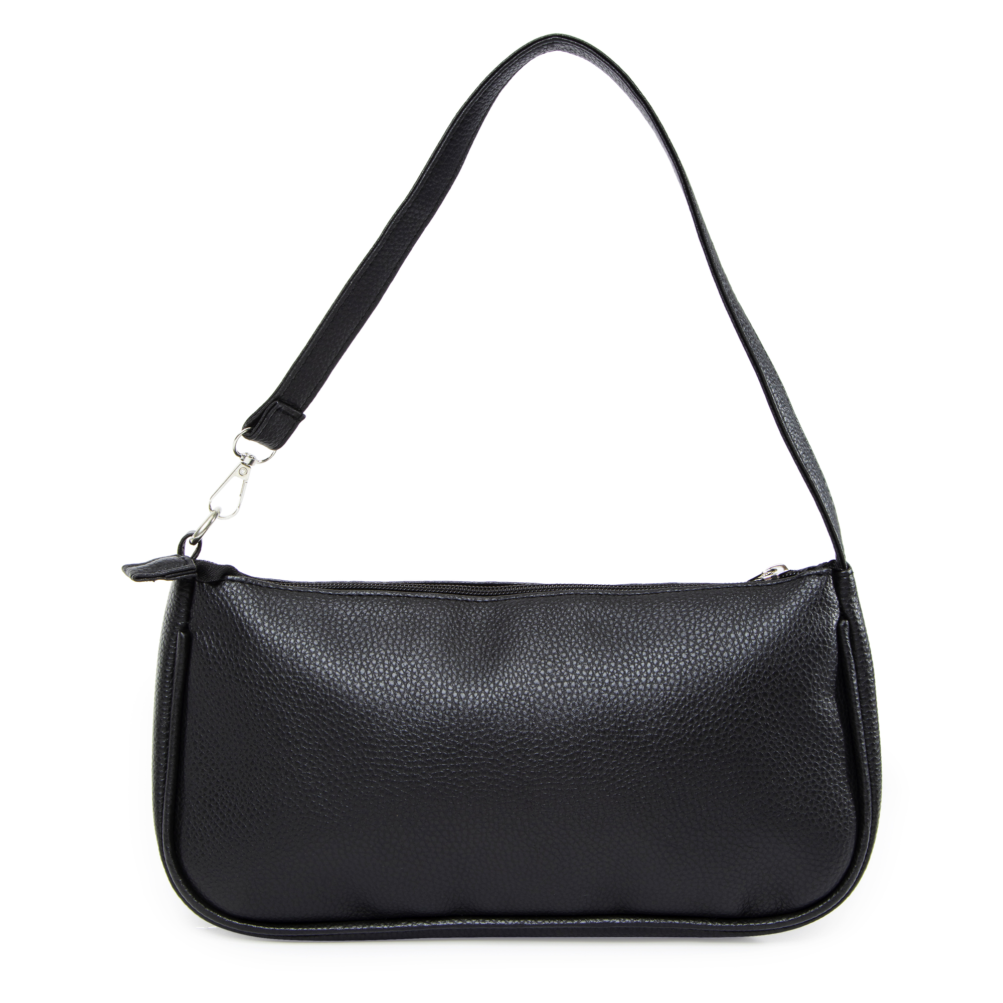 Y2K Retro Baguette Shoulder Bag - Black
