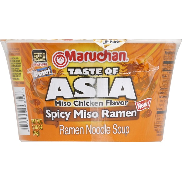 Maruchan® Taste Of Asia Spicy Miso Ramen Noodle Soup Bowl 3.38oz