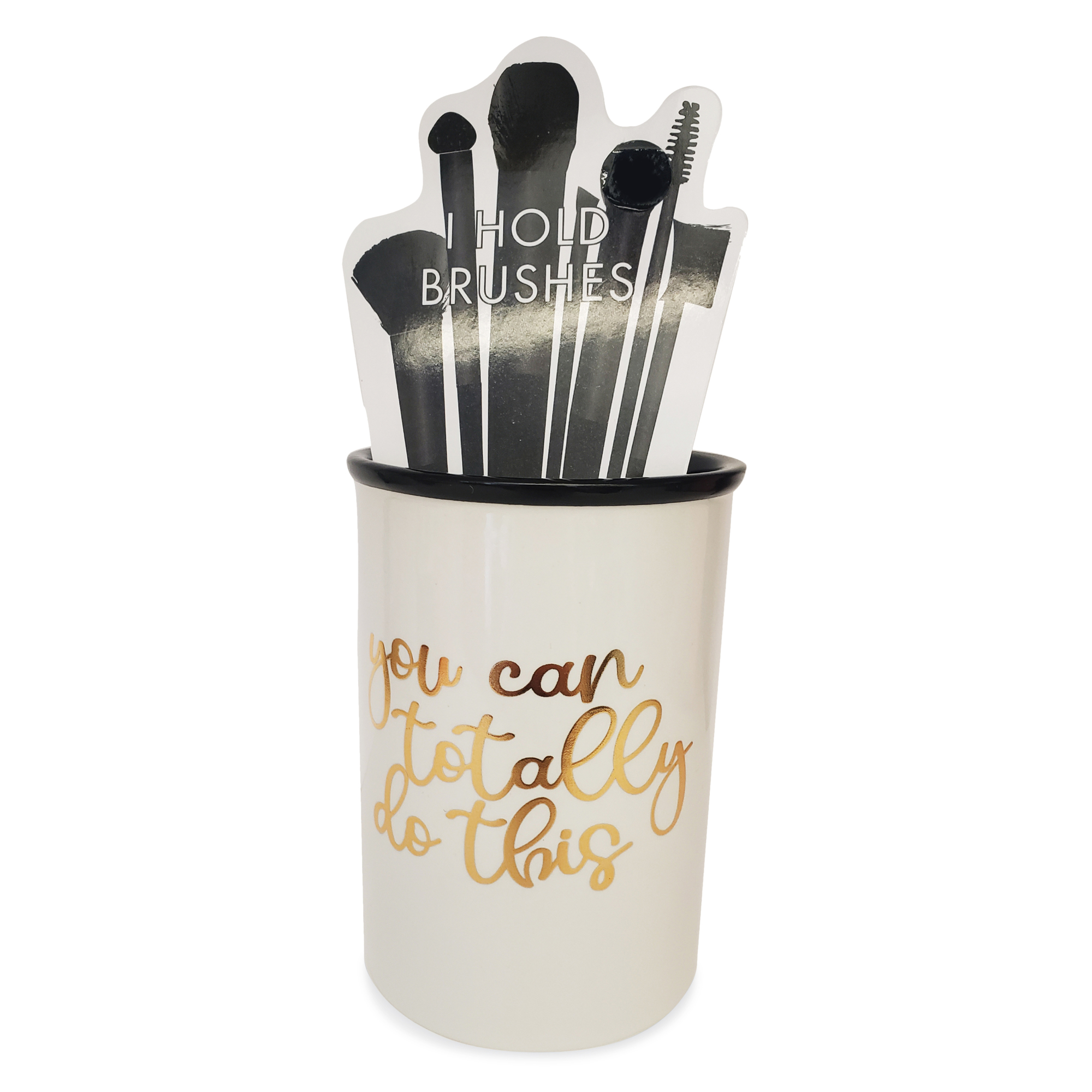 Ceramic Makeup Brush Cup - You Can Totally Do This
