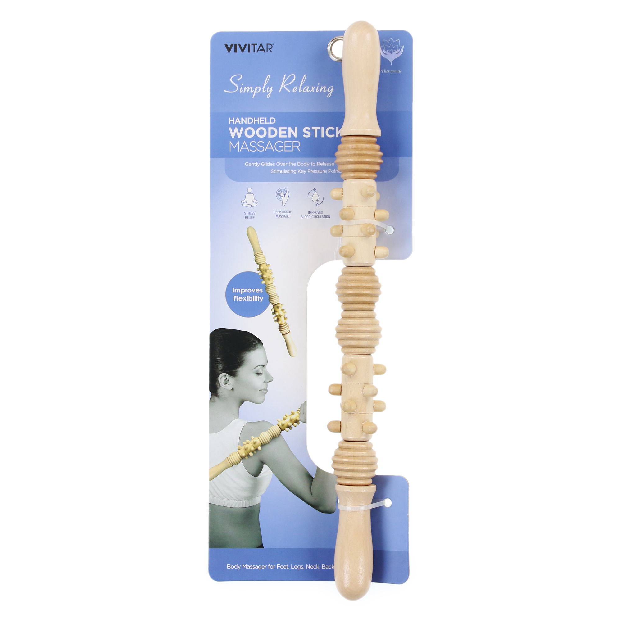 Vivitar® Handheld Wooden Body Massager