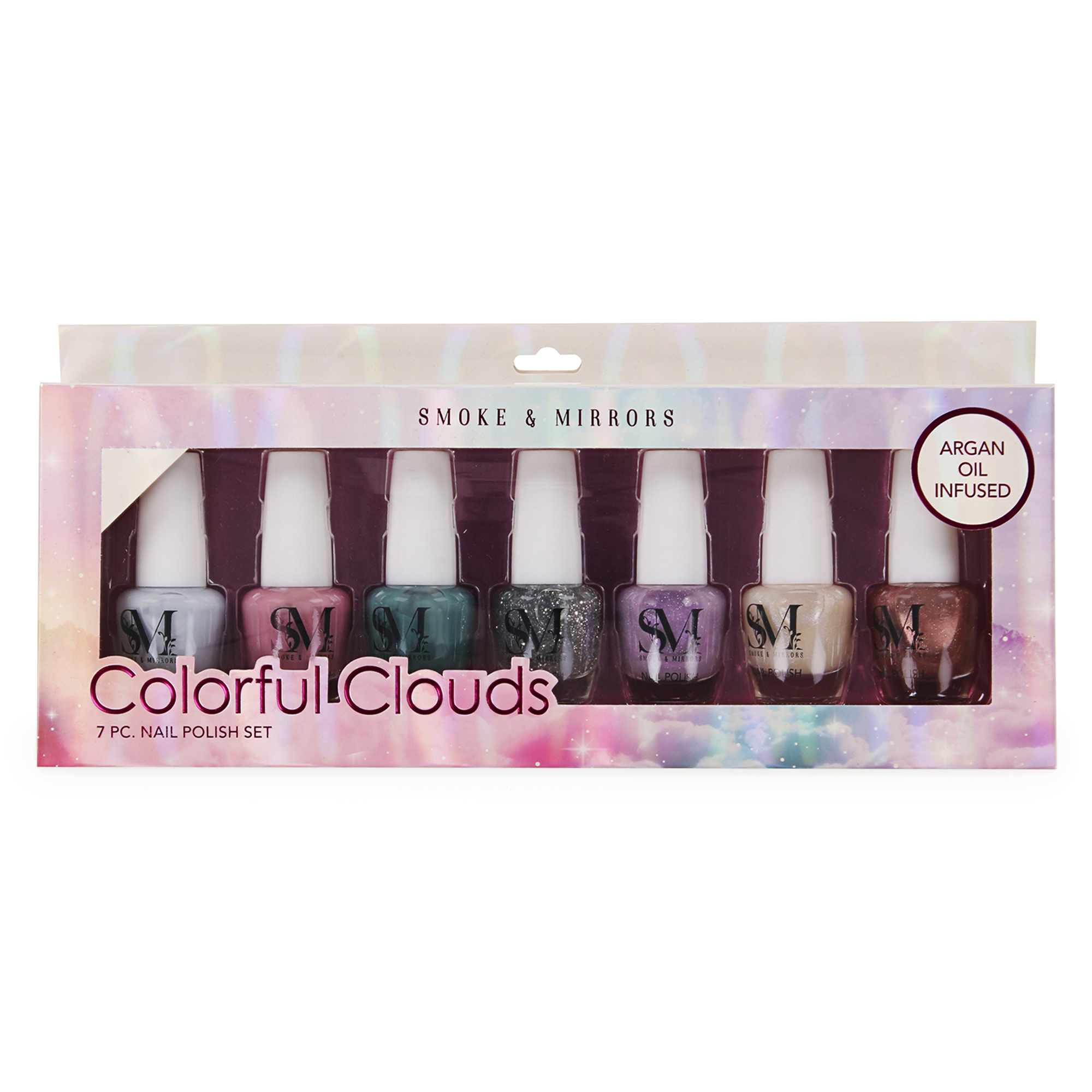 Colorful Clouds Argan-Oil infused Nail Polish 7-Piece Collection