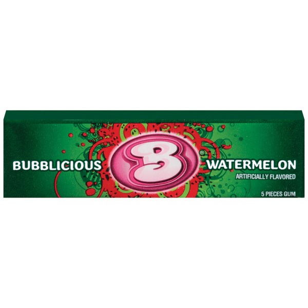 Bubblicious® Watermelon Bubble Gum 5 Pieces