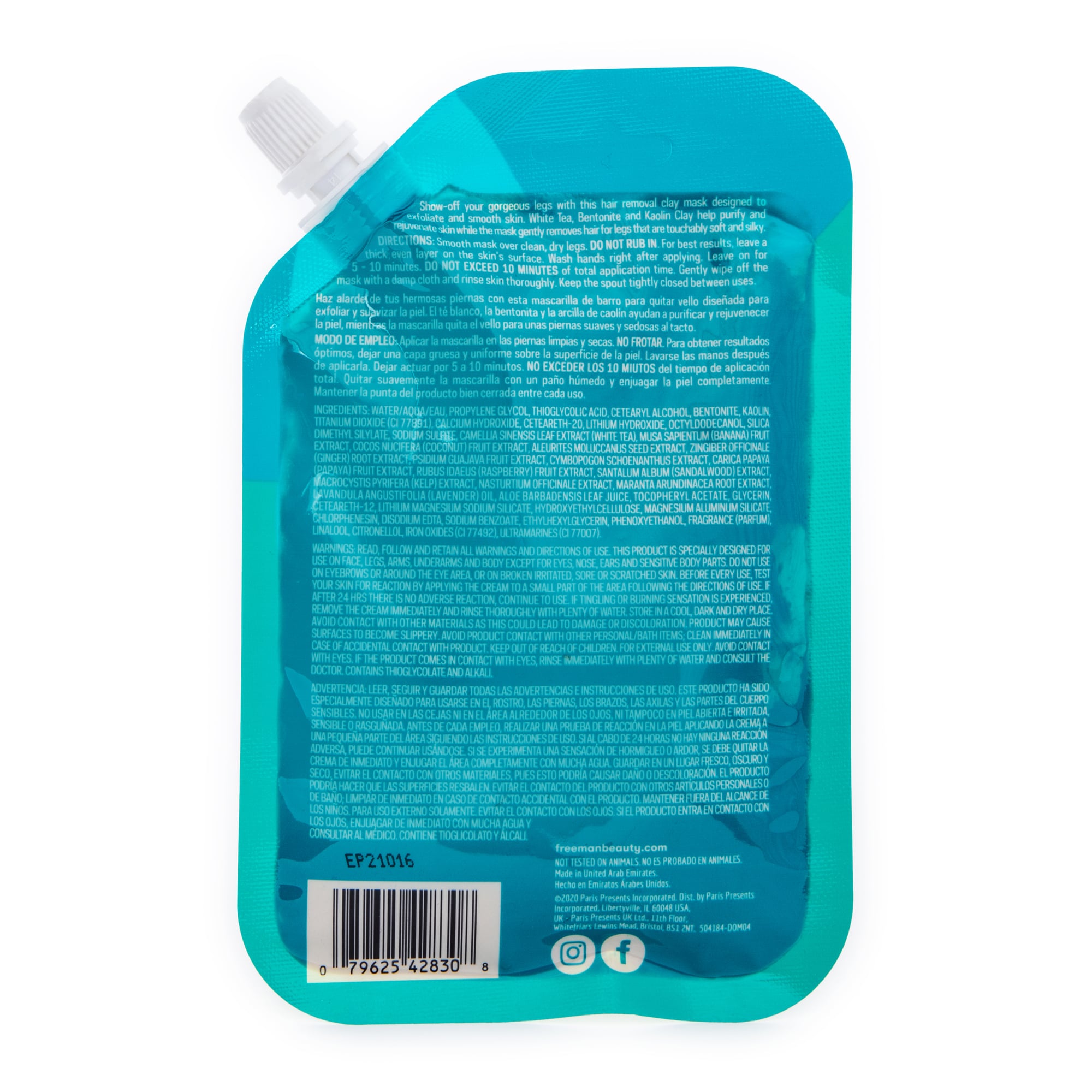 Freeman® Silky Legs Hair Removing Clay Mask 3oz