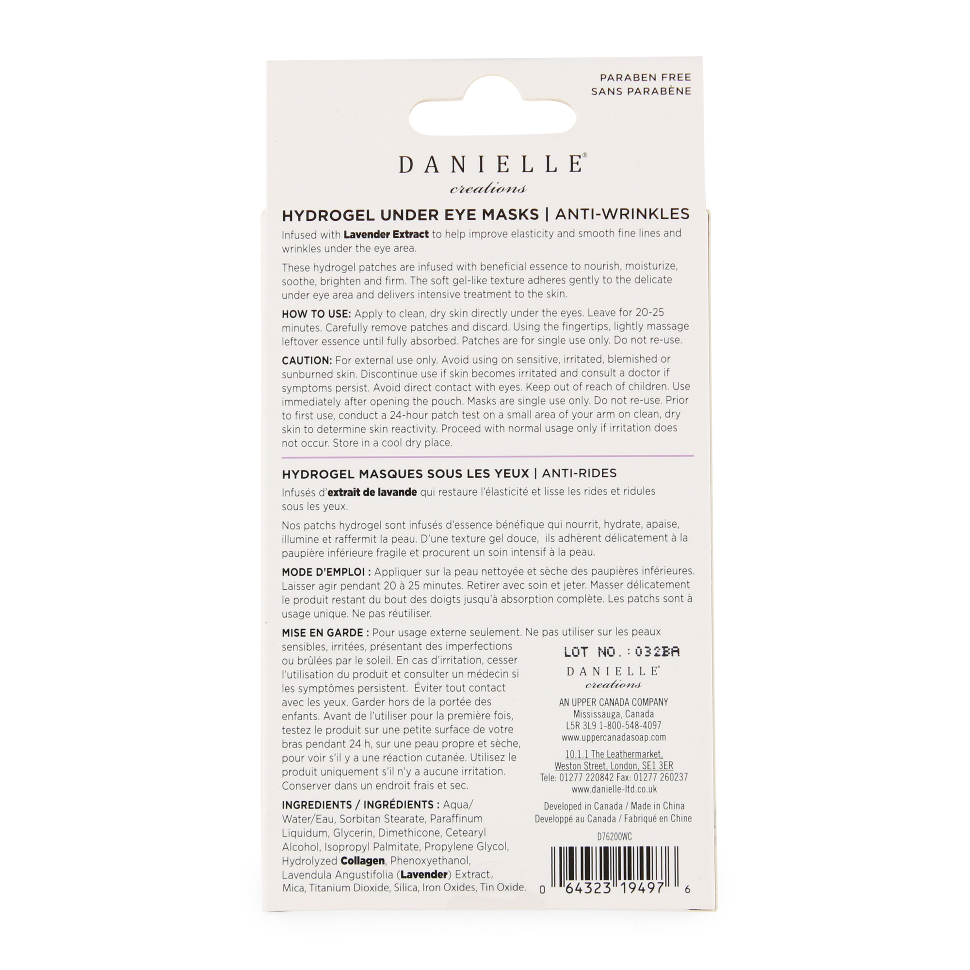 Danielle® Under Eye Wrinkles No More Hydrogel Eye Masks, 6-Pairs