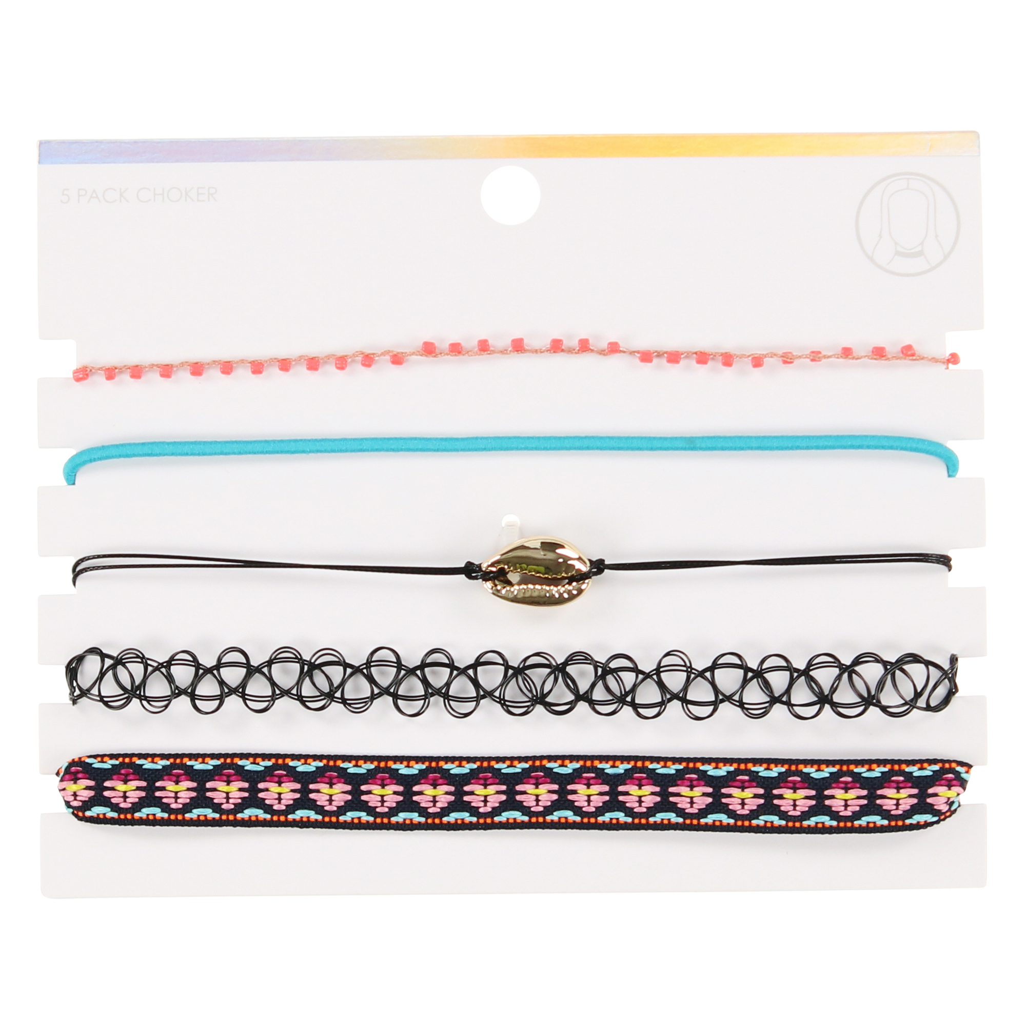 Assorted Choker Necklaces 5-Pack