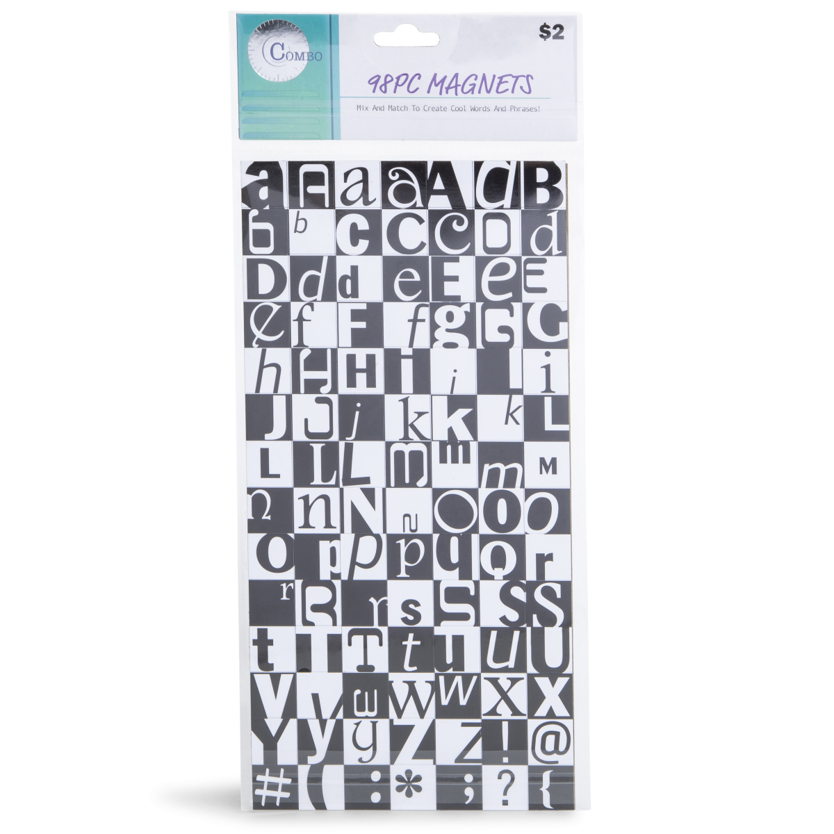 98-Piece Alphabet Letters Magnet Set