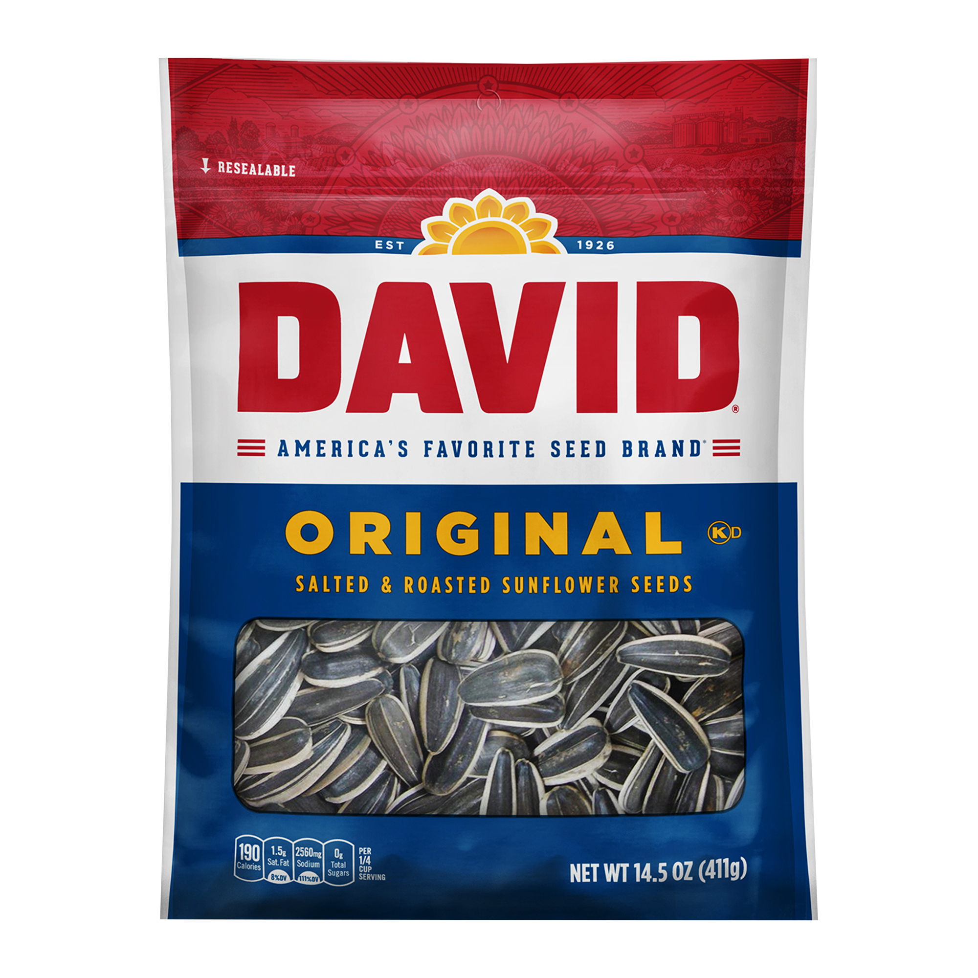 David® Original Salted & Roasted Sunflower Seeds 14.5oz