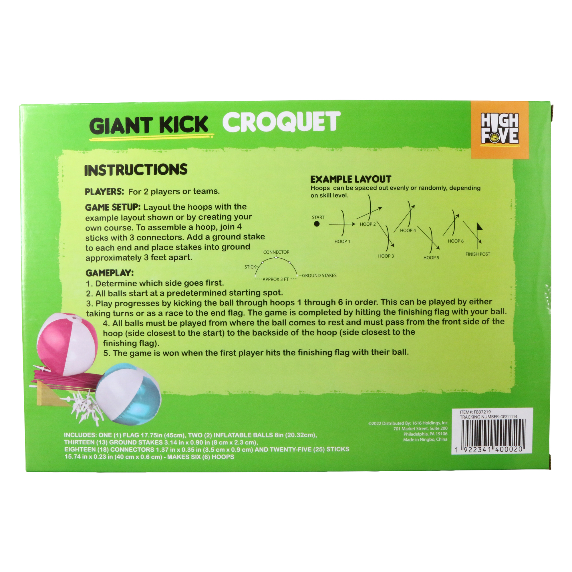 Giant Kickball Croquet Game Set