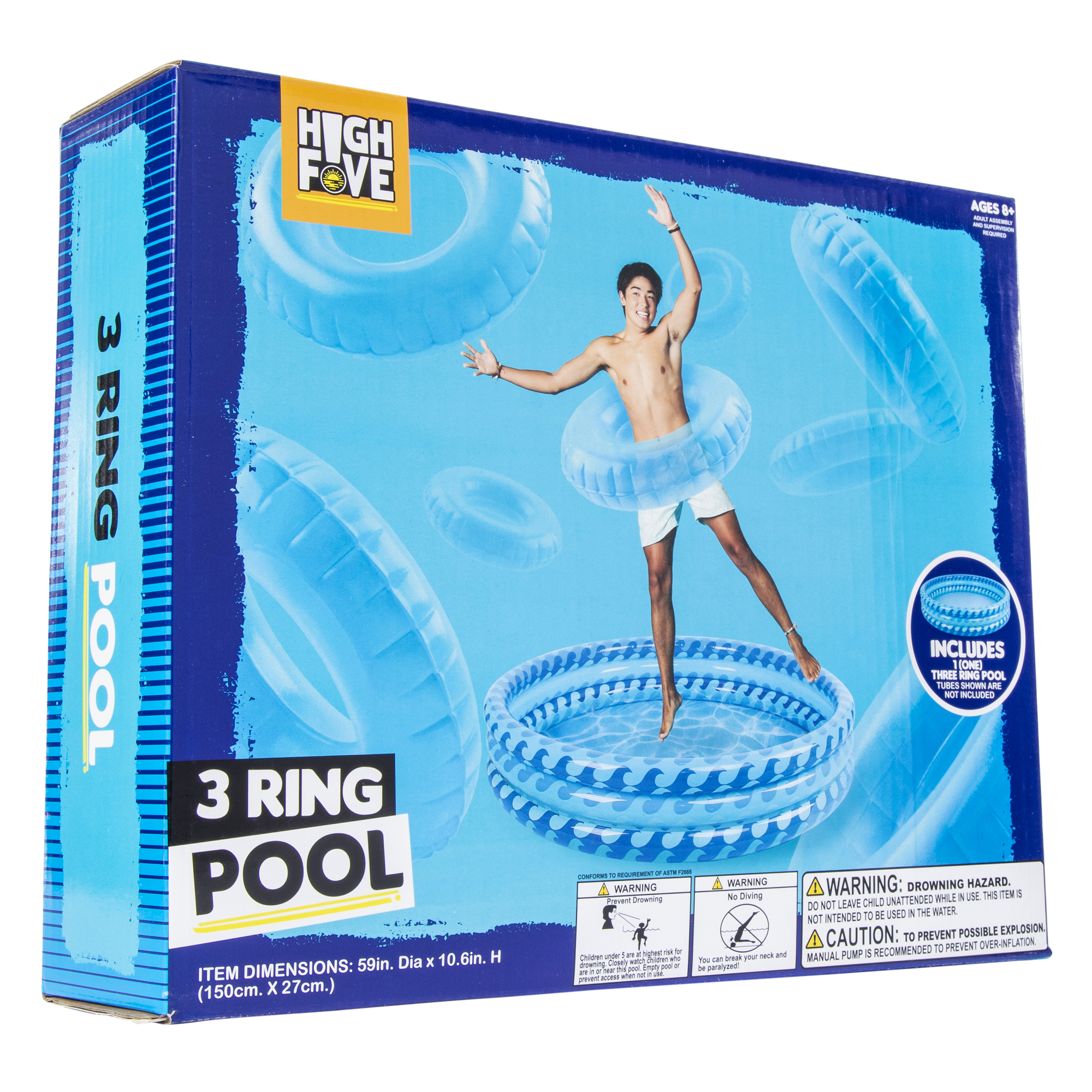 3-Ring inflatable Pool 59in x 10.6in