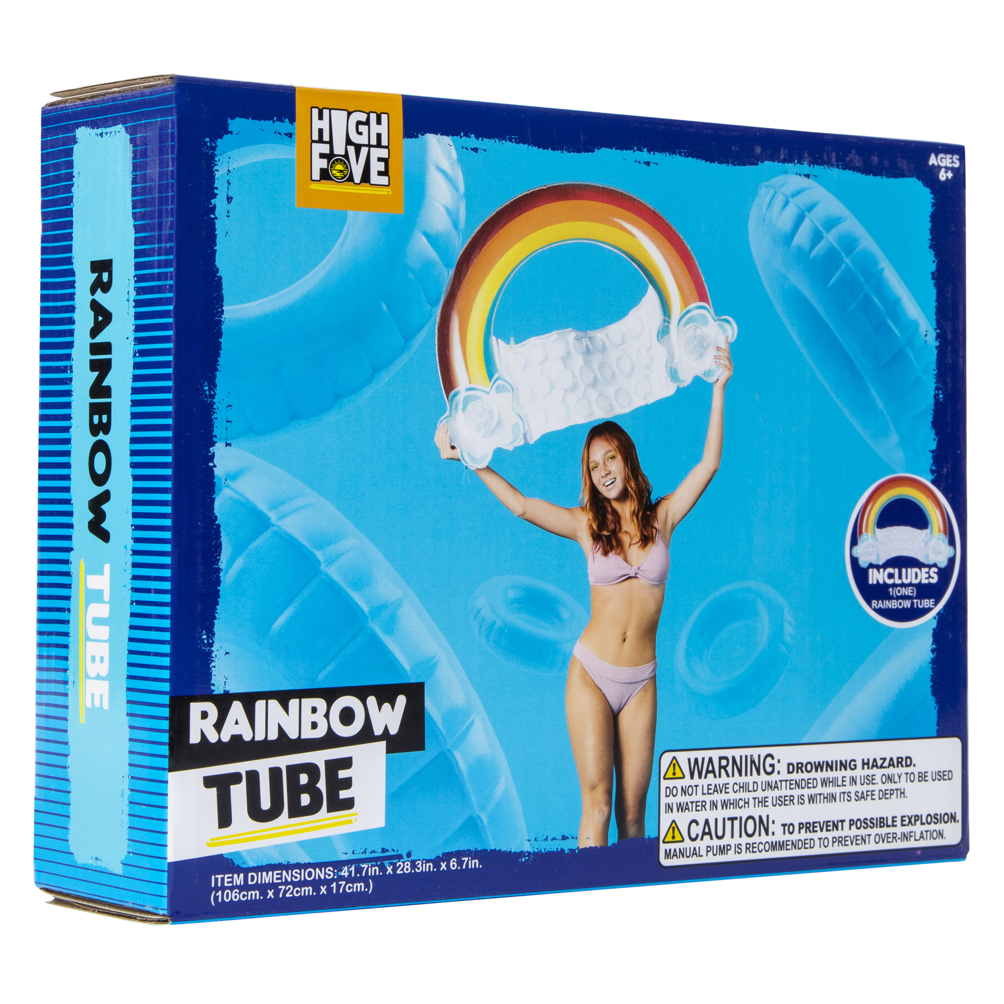 Rainbow Tube Pool Float 41.7in x 28.3in