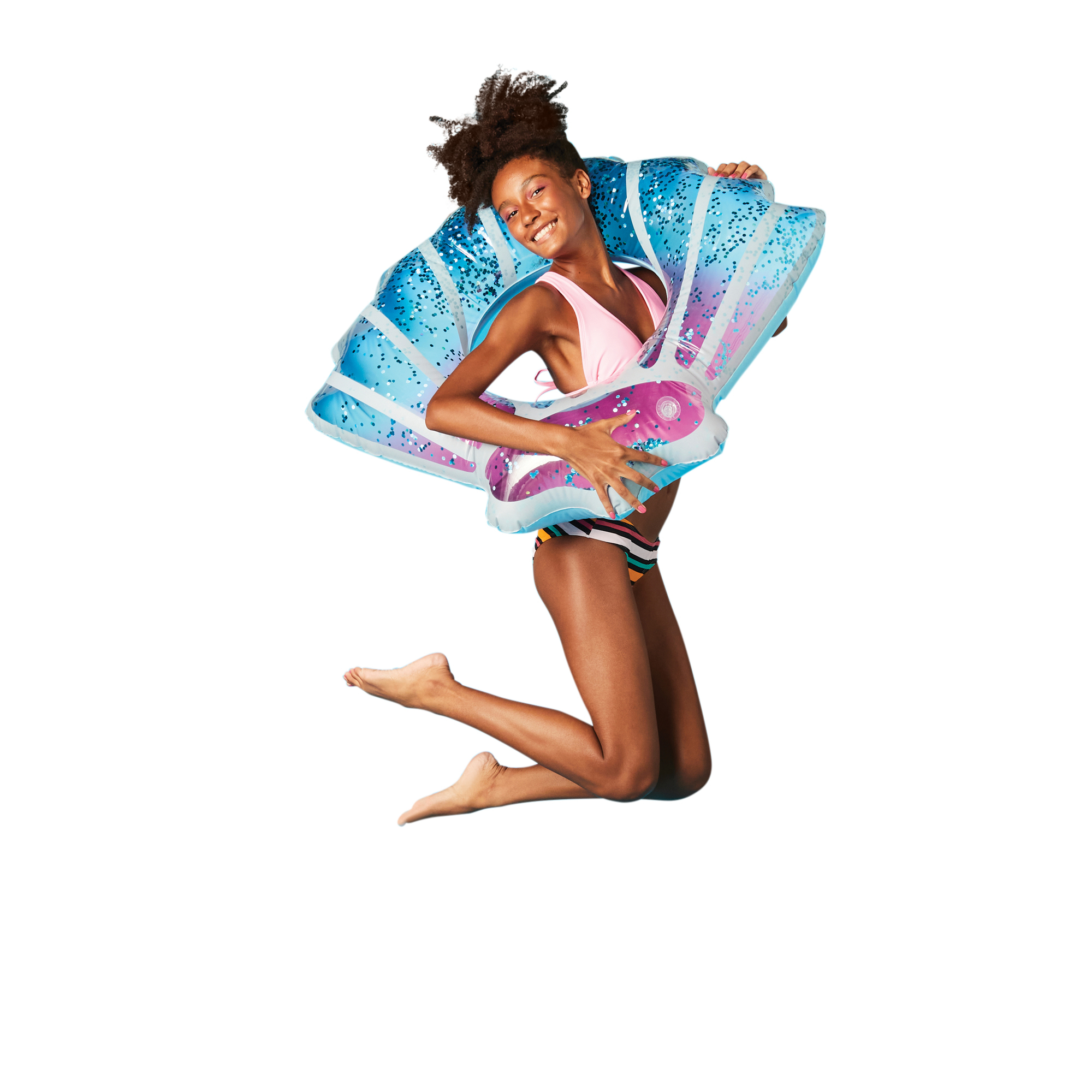 Glitter Shell inner Tube Pool Float 35.4in x 38.6in