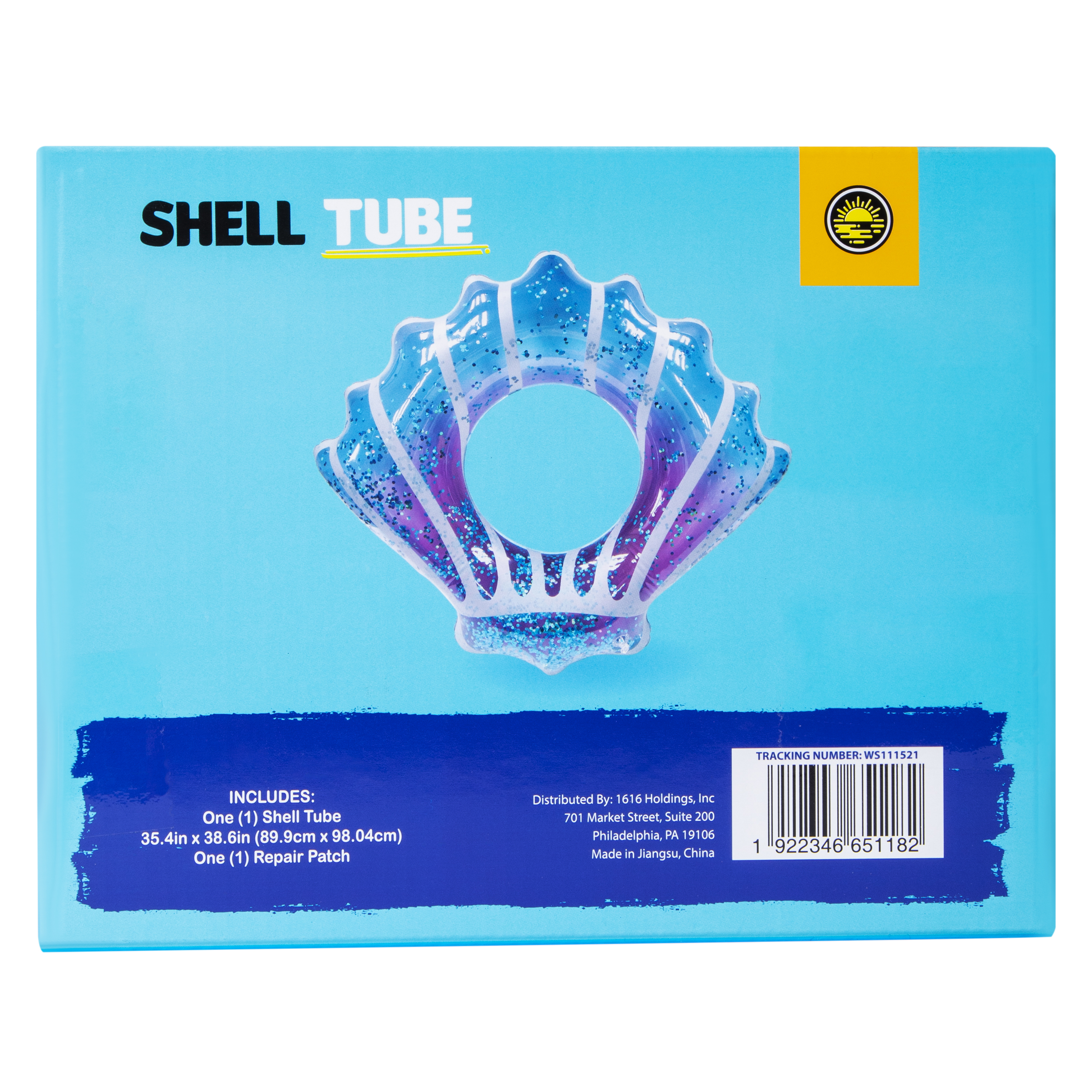 Glitter Shell inner Tube Pool Float 35.4in x 38.6in