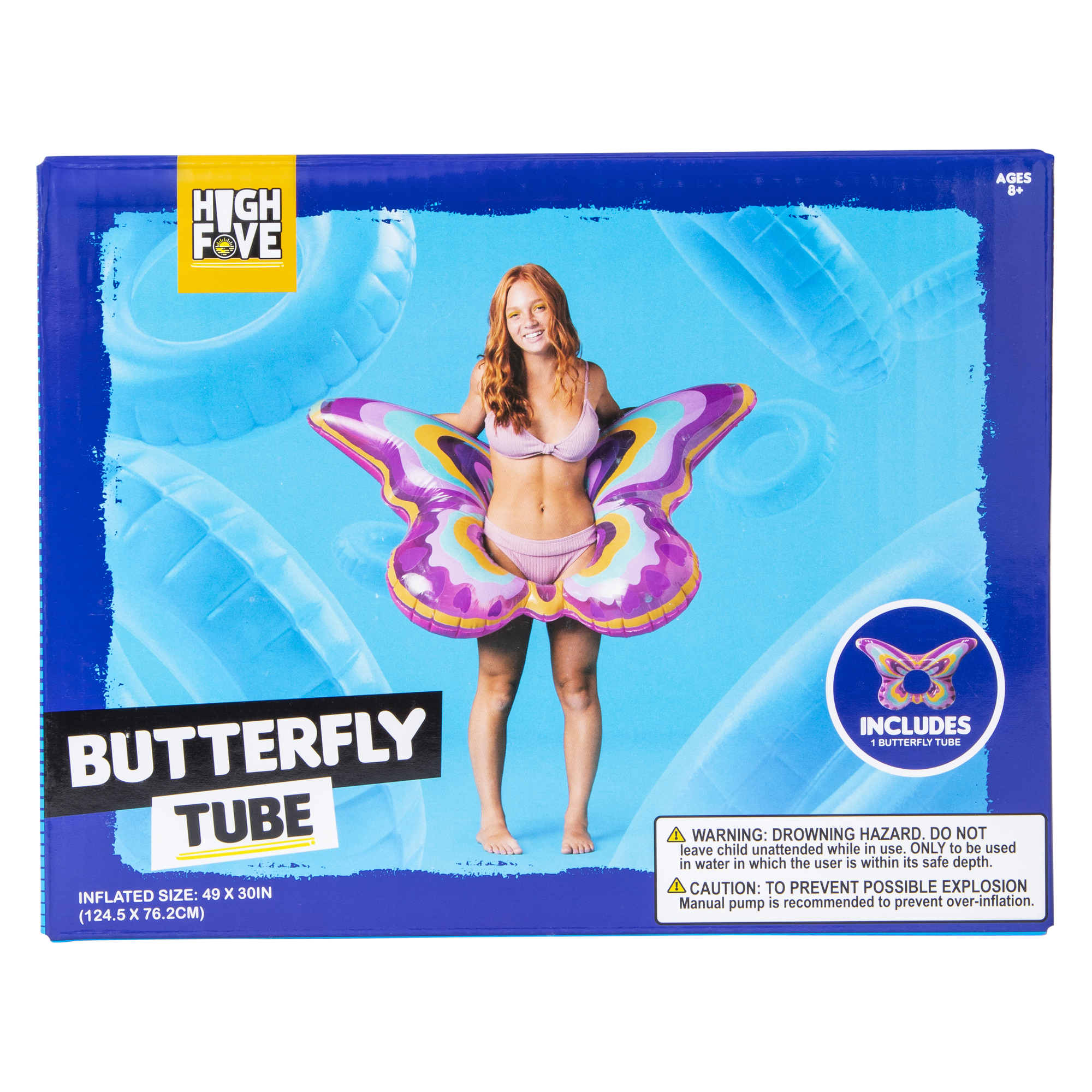 Butterfly inflatable inner Tube Pool Float 49in