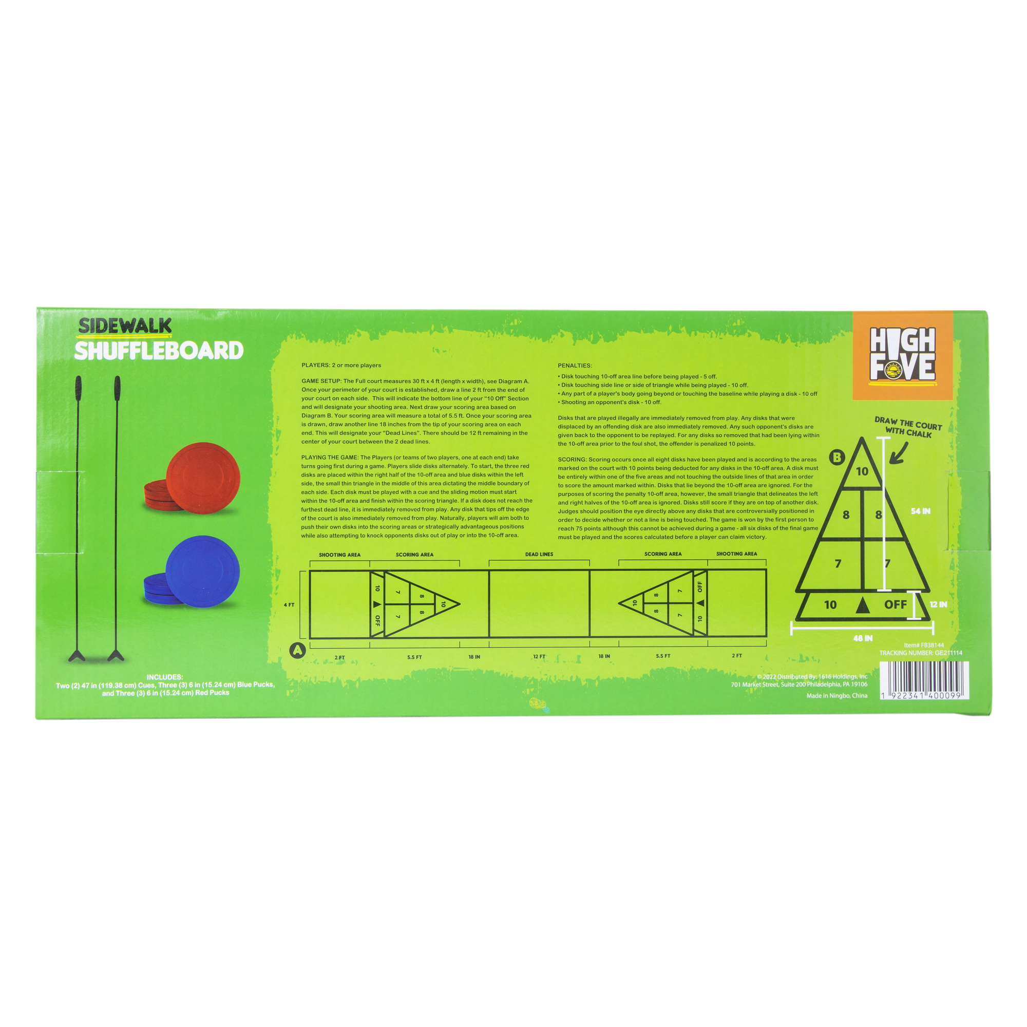 Sidewalk Shuffleboard Outdoor Game Set