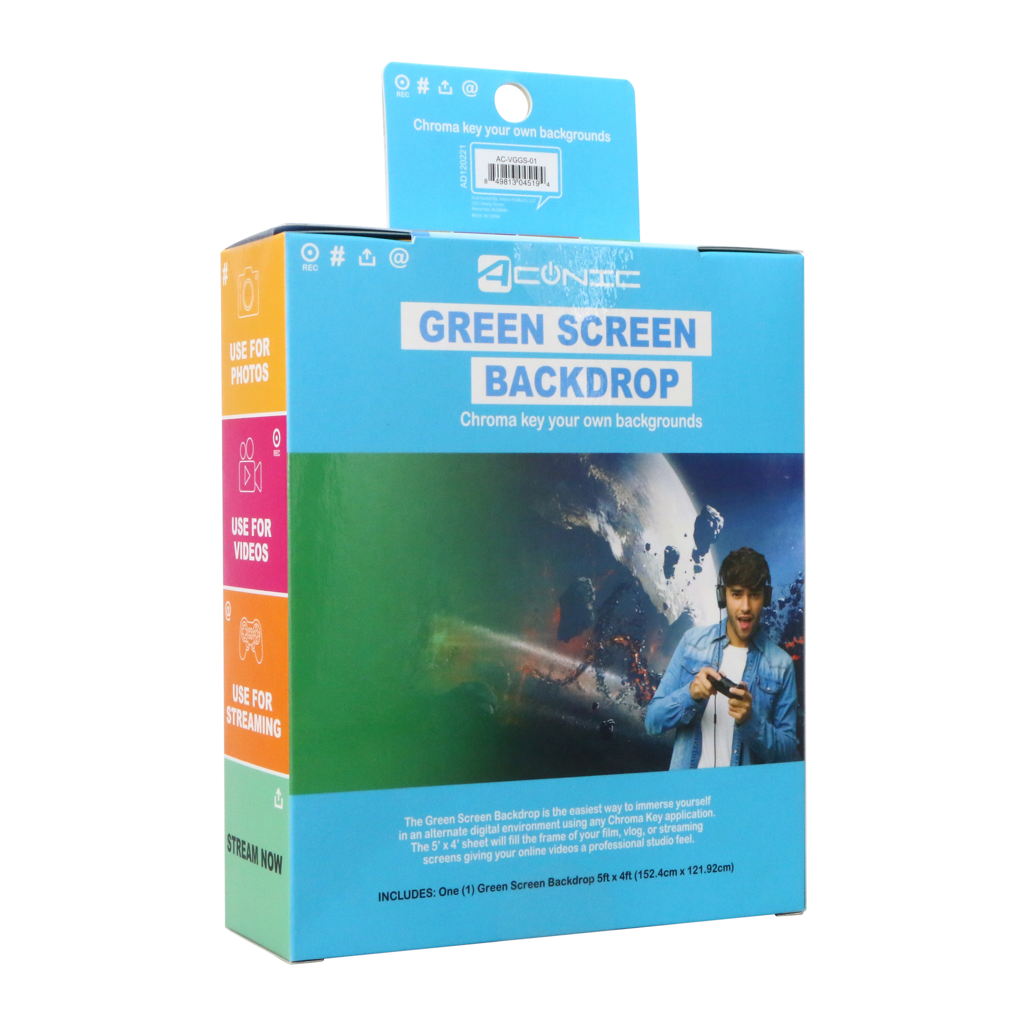 Green Screen Backdrop 4ft x 5ft