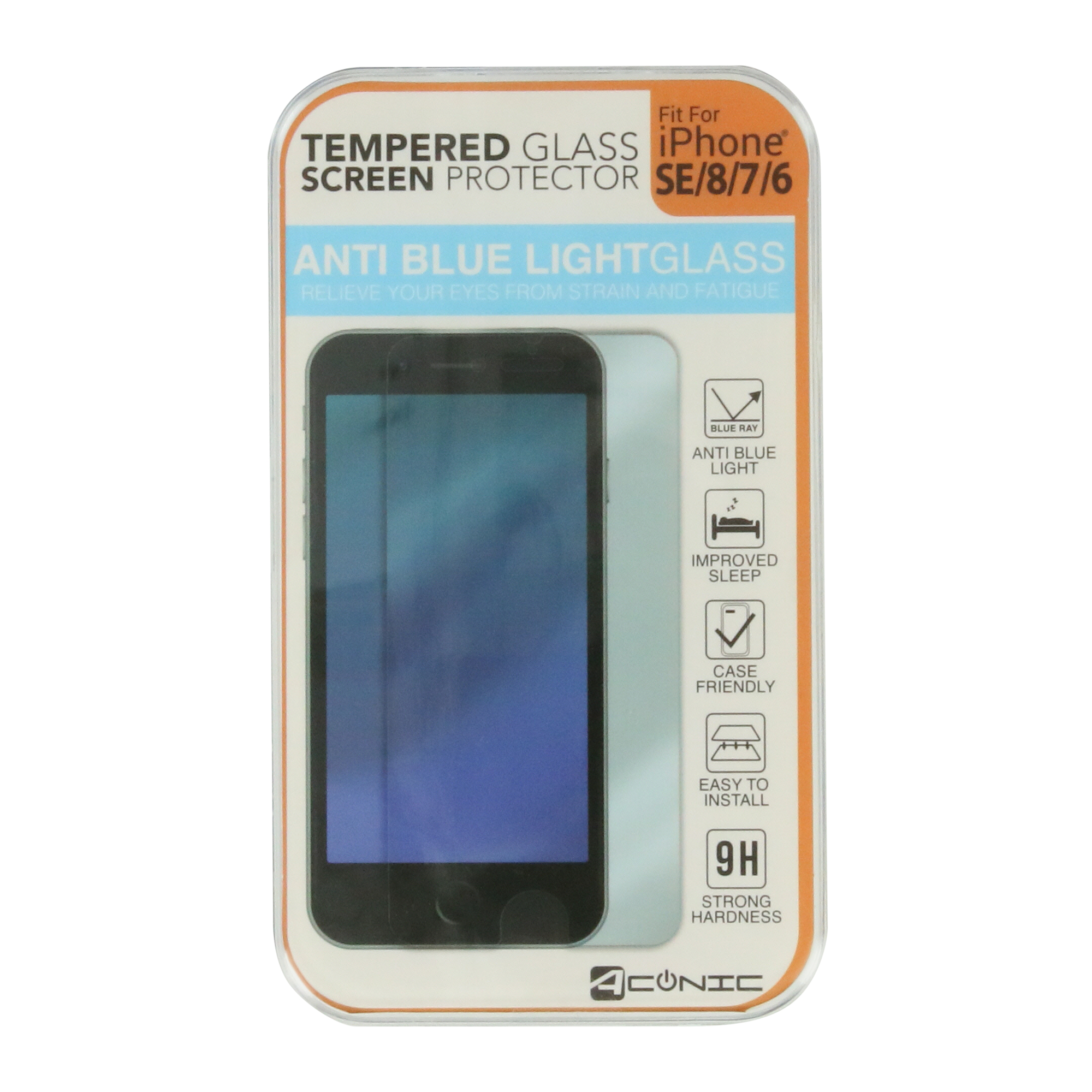 iPhone Se®/8®/7®/6® Tempered Glass Blue Light Screen Protector
