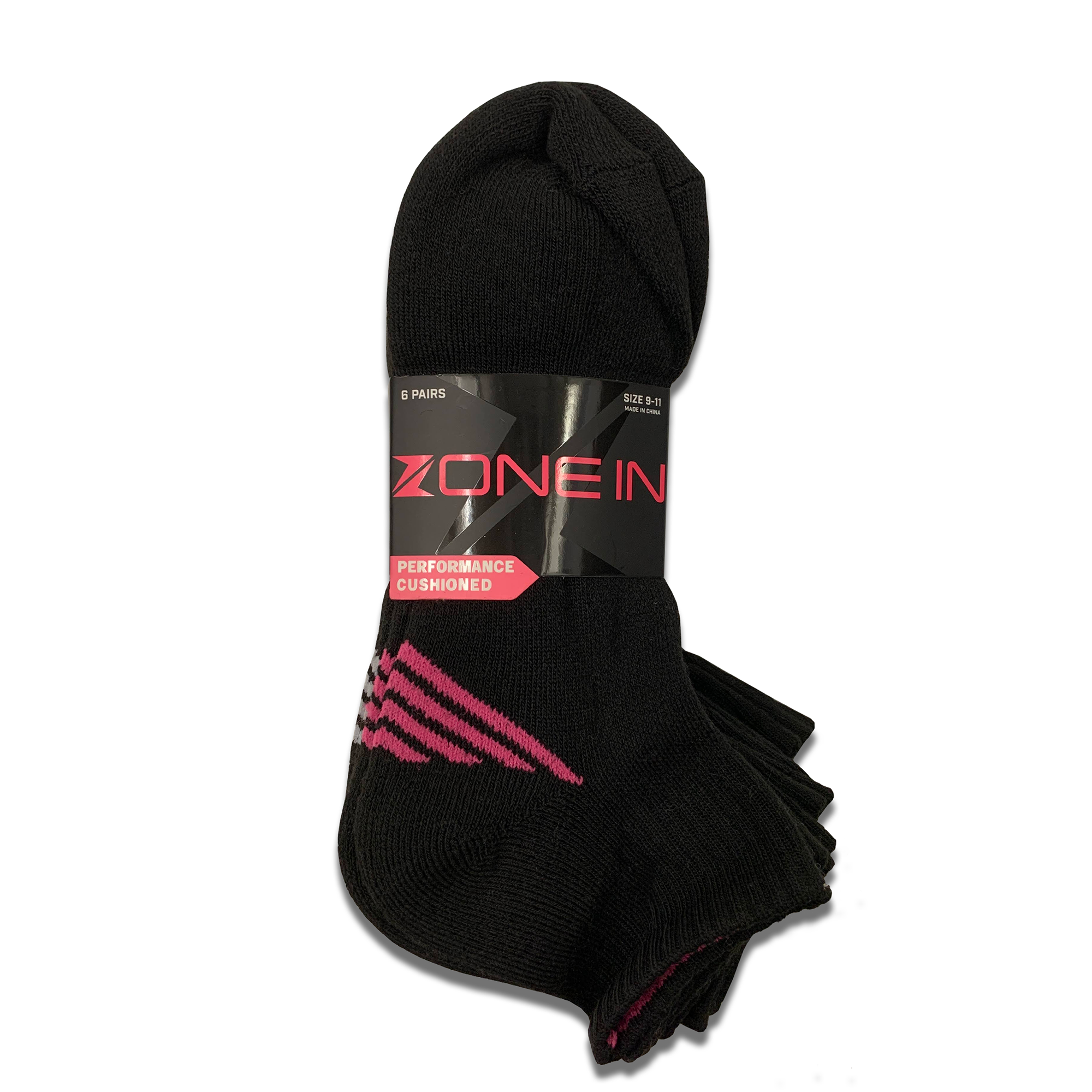 Juniors Zone Athletic Quarter Crew Socks 6-Pack