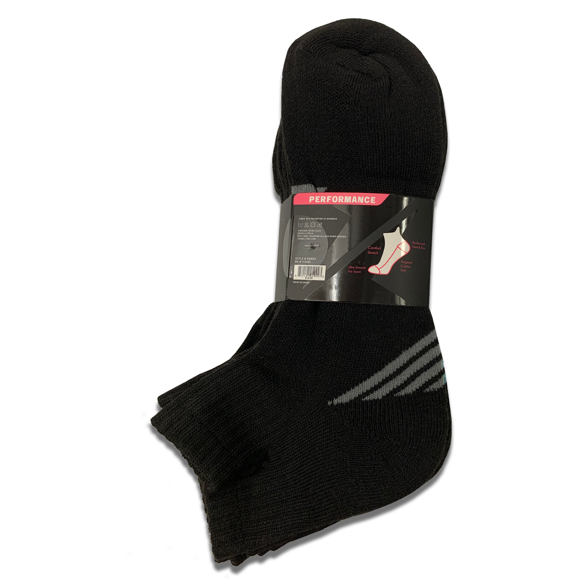Juniors Zone Athletic Quarter Crew Socks 6-Pack