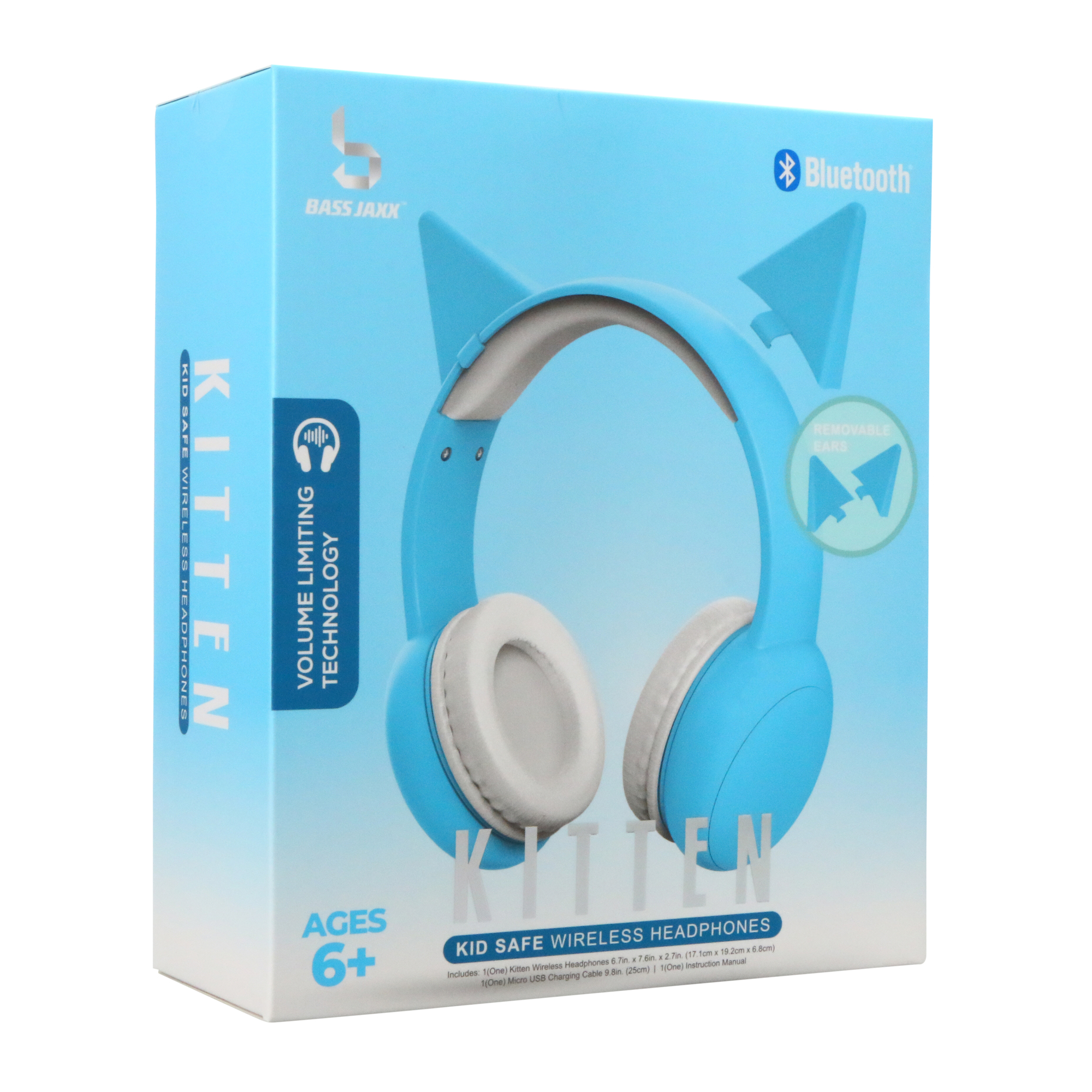 Kitten Cat Ears Kid-Safe Bluetooth® Headphones