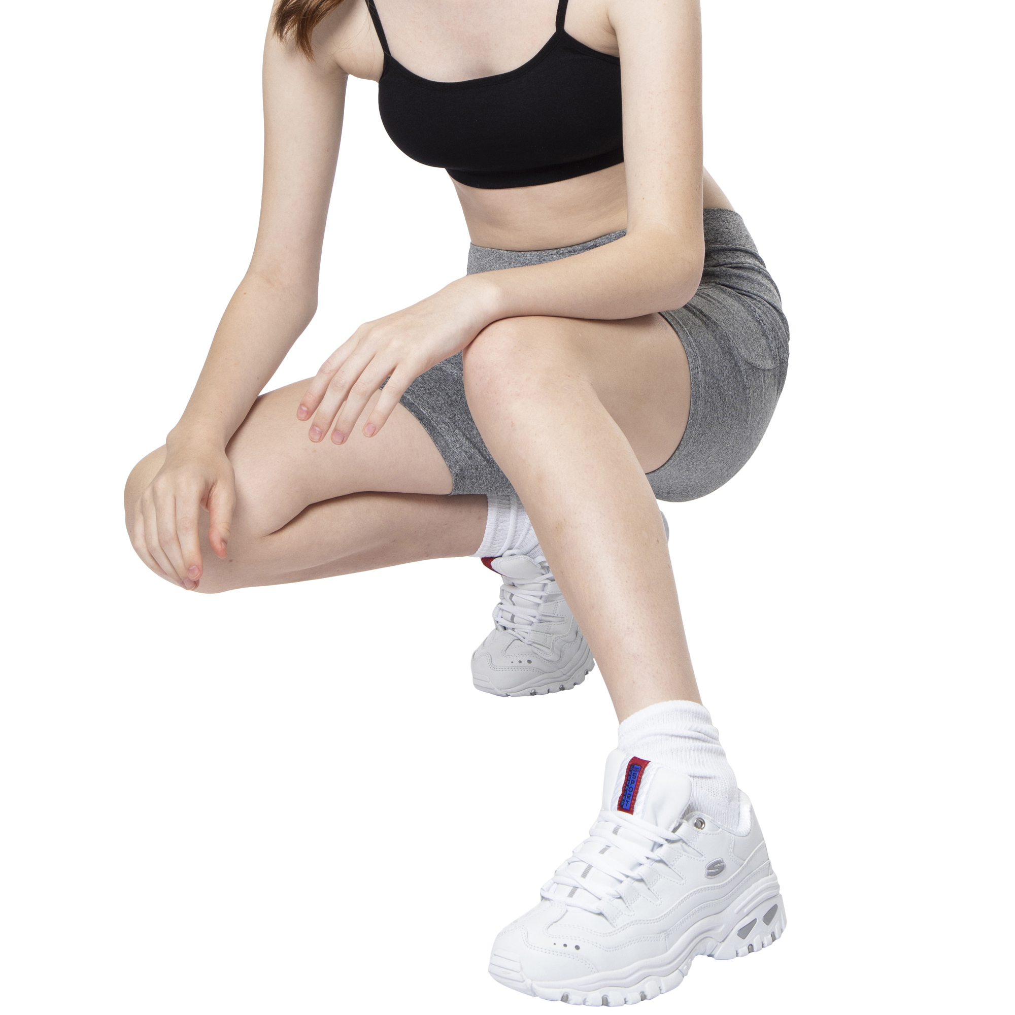 Juniors Gray Bike Shorts