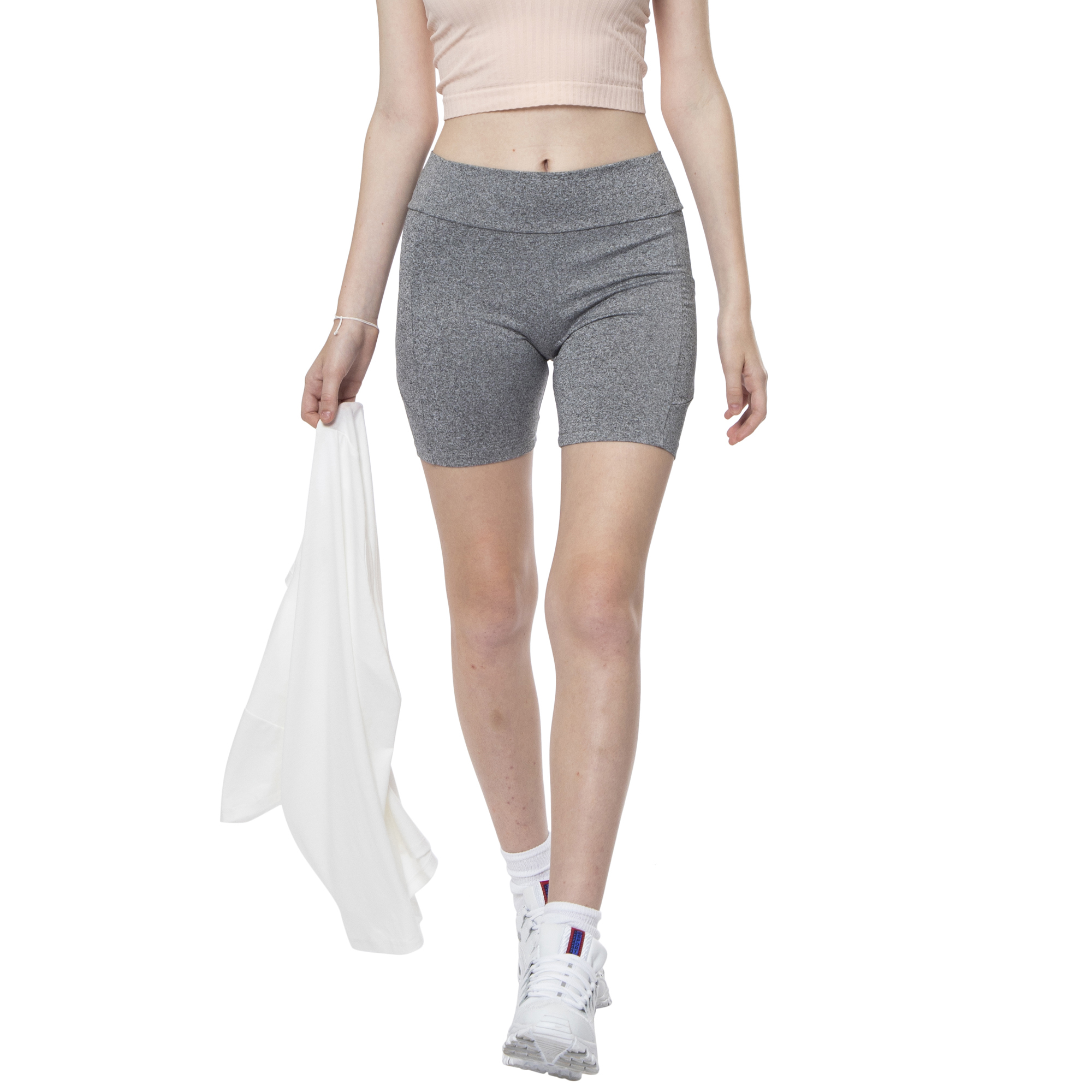 Juniors Gray Bike Shorts