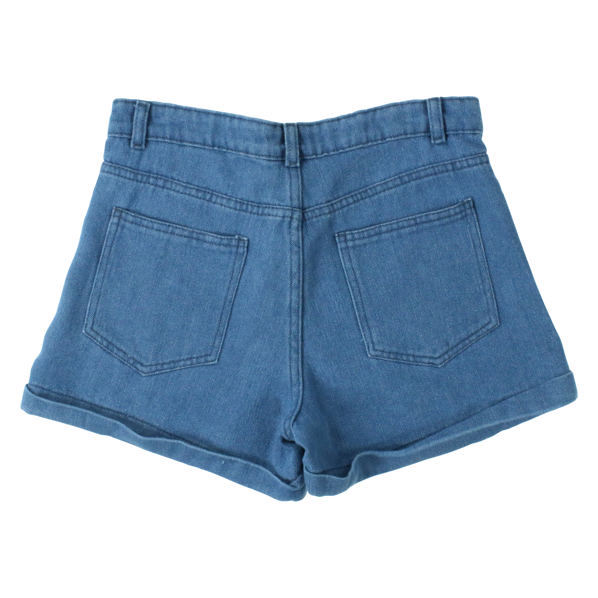 Cuffed Denim Shorts
