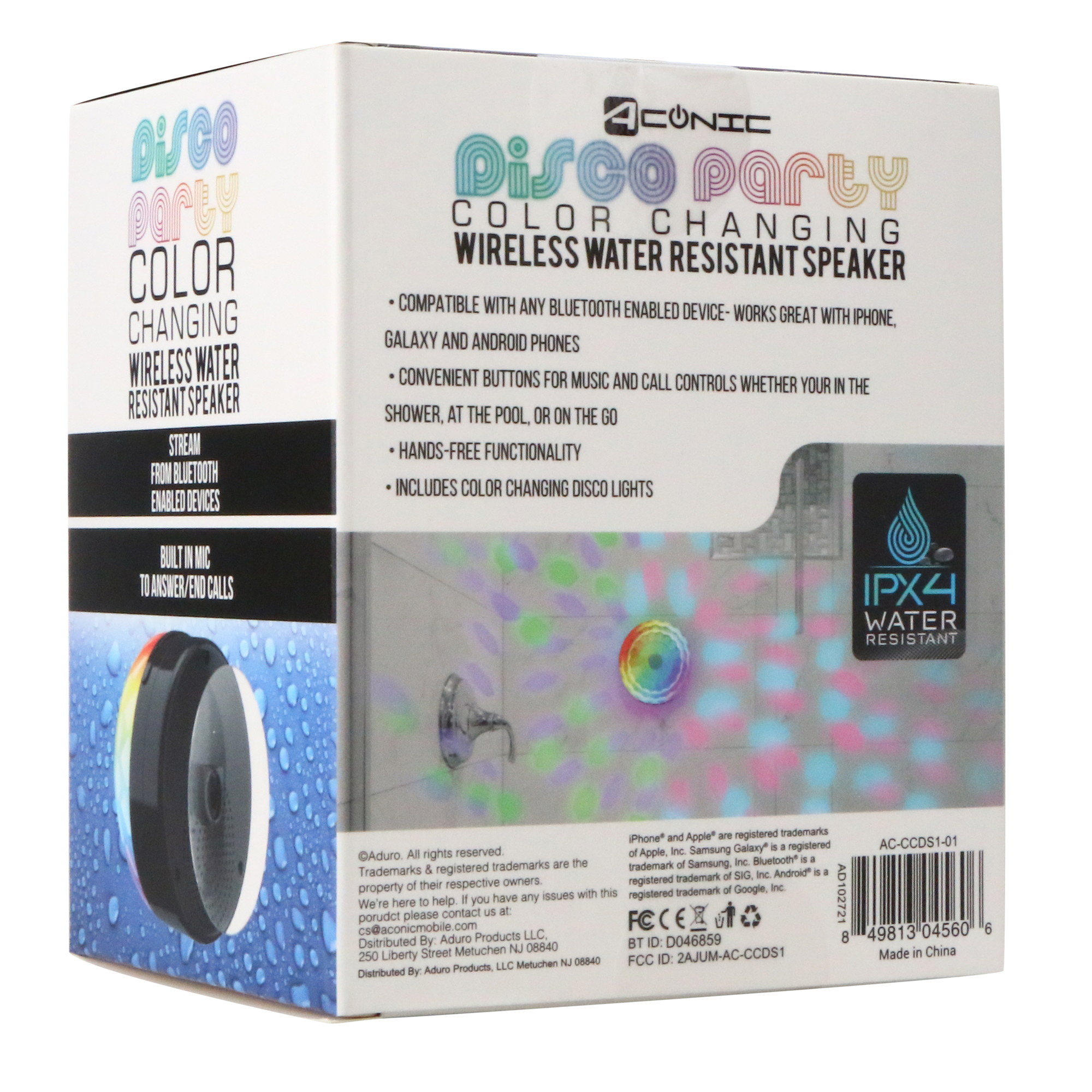 Disco Party Water-Resistant LED Wireless Speaker