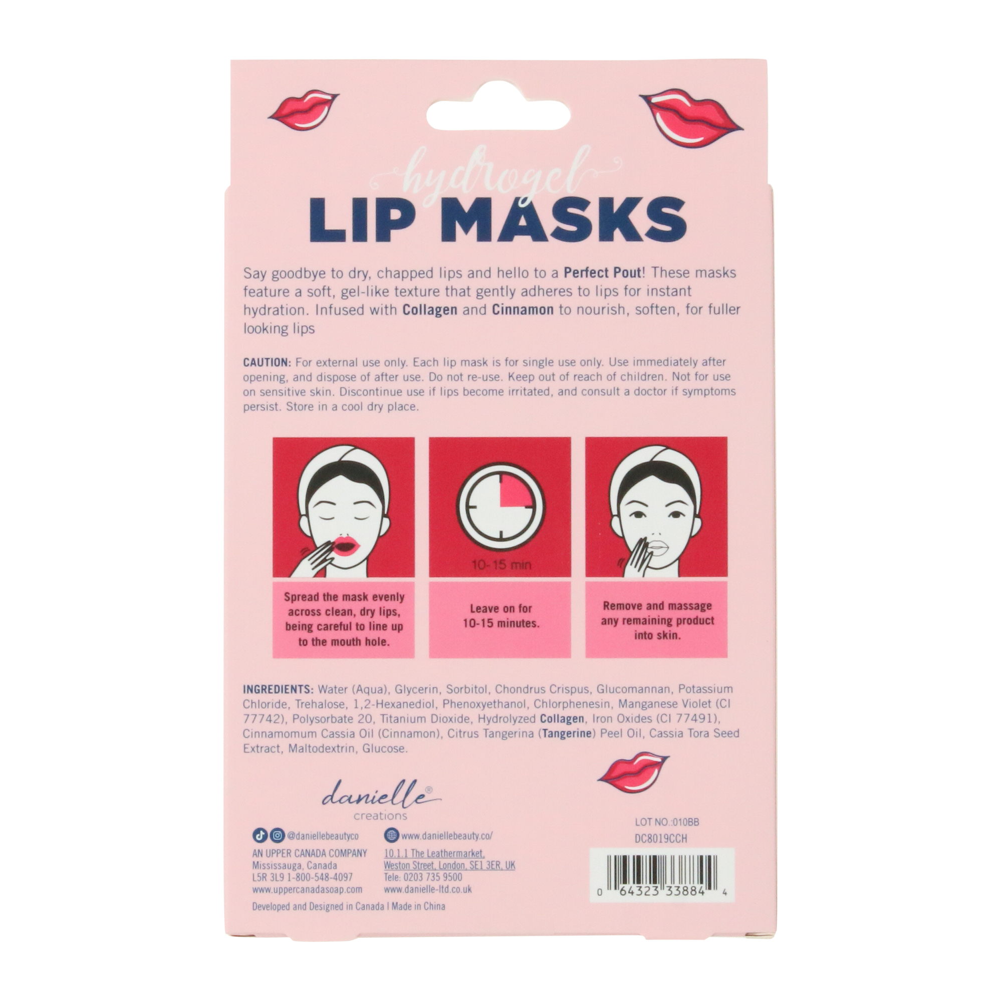 Perfect Pout Hydrogel Lip Masks 5-Pack