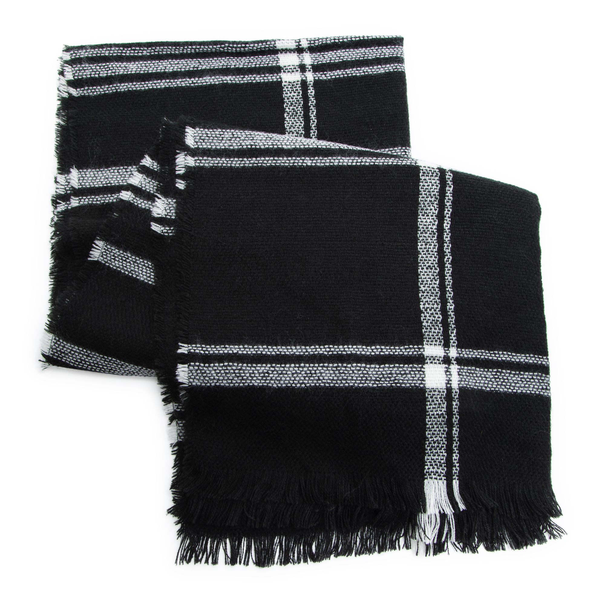 Plaid Oblong Scarf