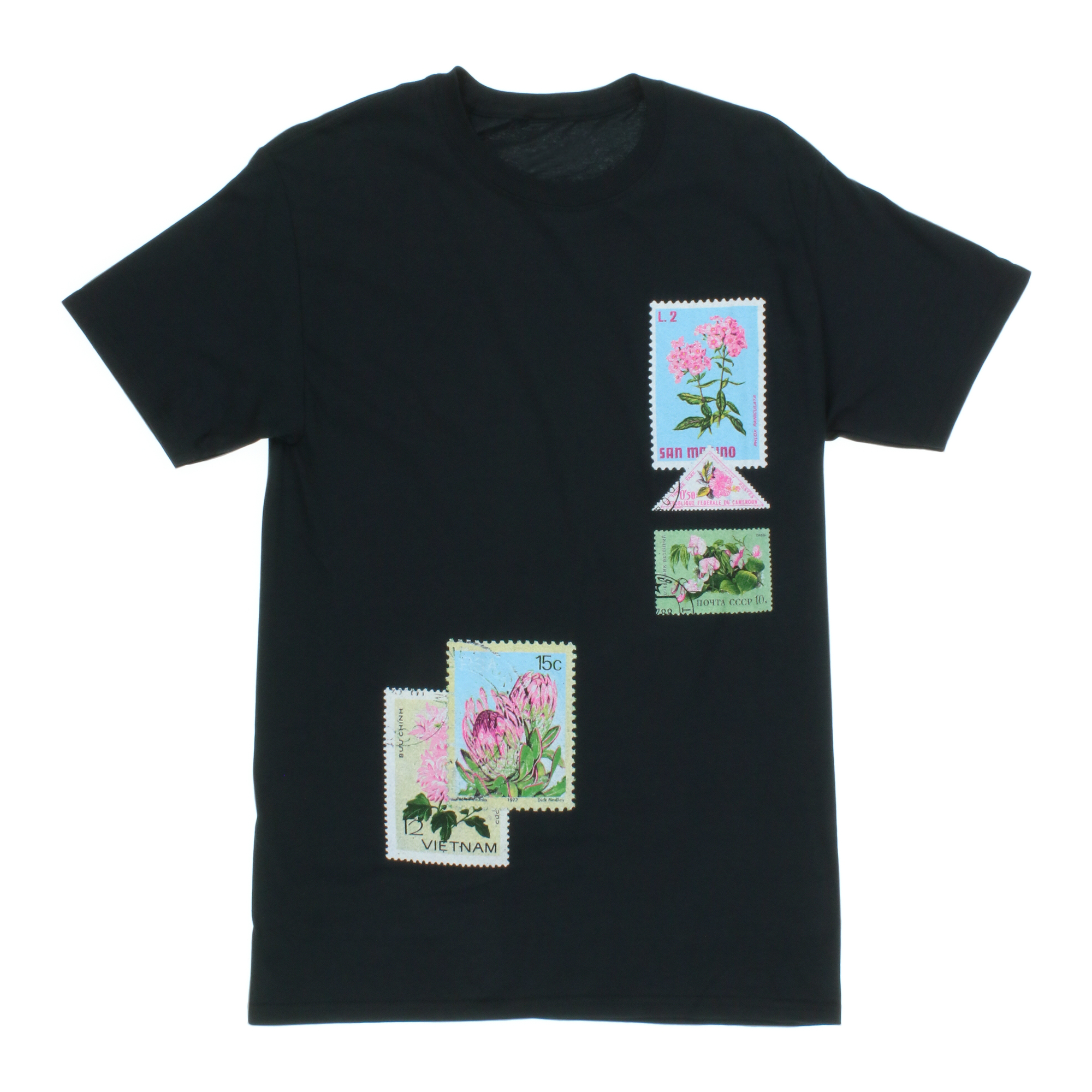 Floral Postage Stamp Graphic Tee
